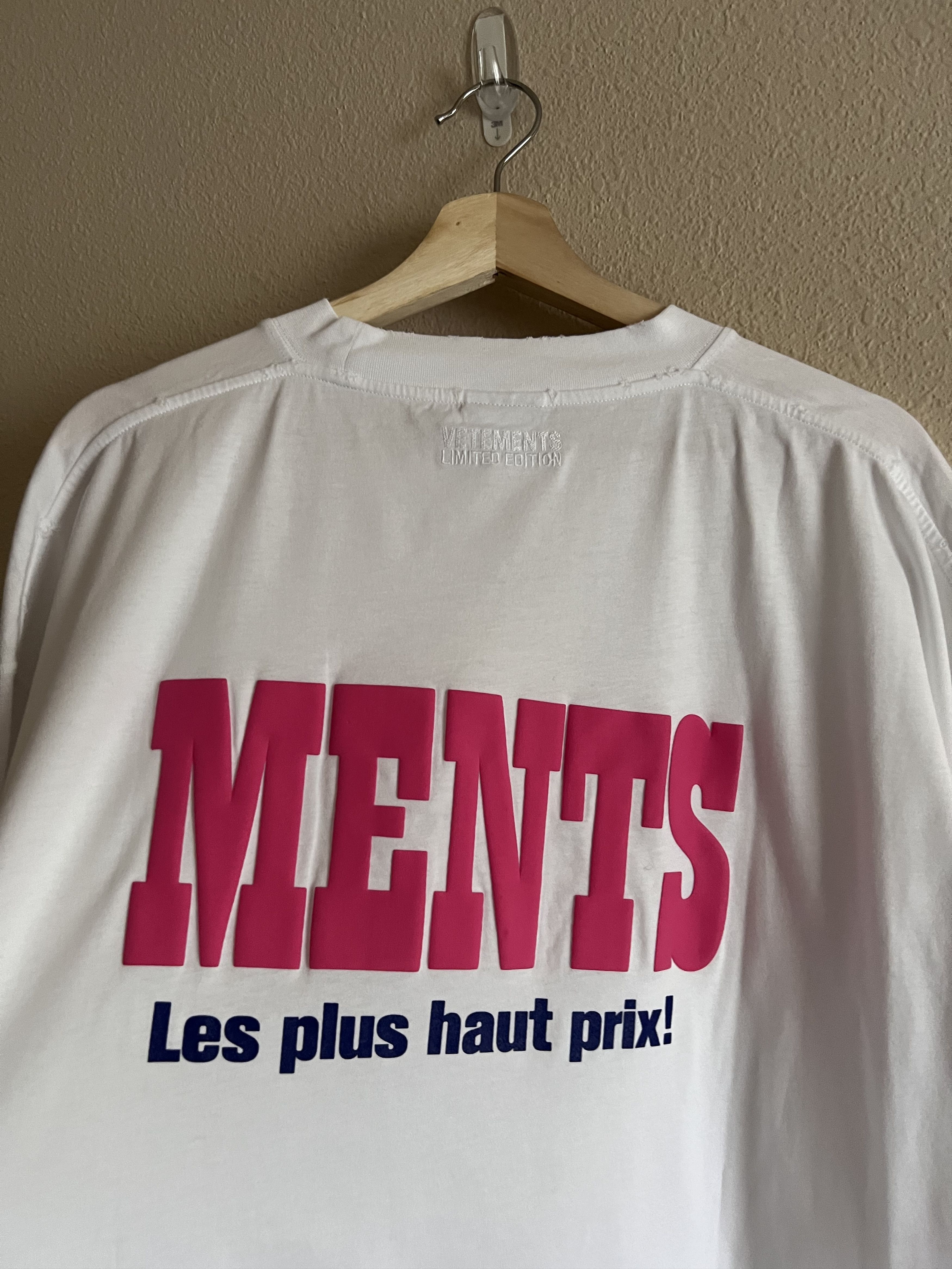 Vetements VETEMENTS Le Haute Couture Logo Tee in White Size US M / EU 48-50 / 2 - 6 Thumbnail