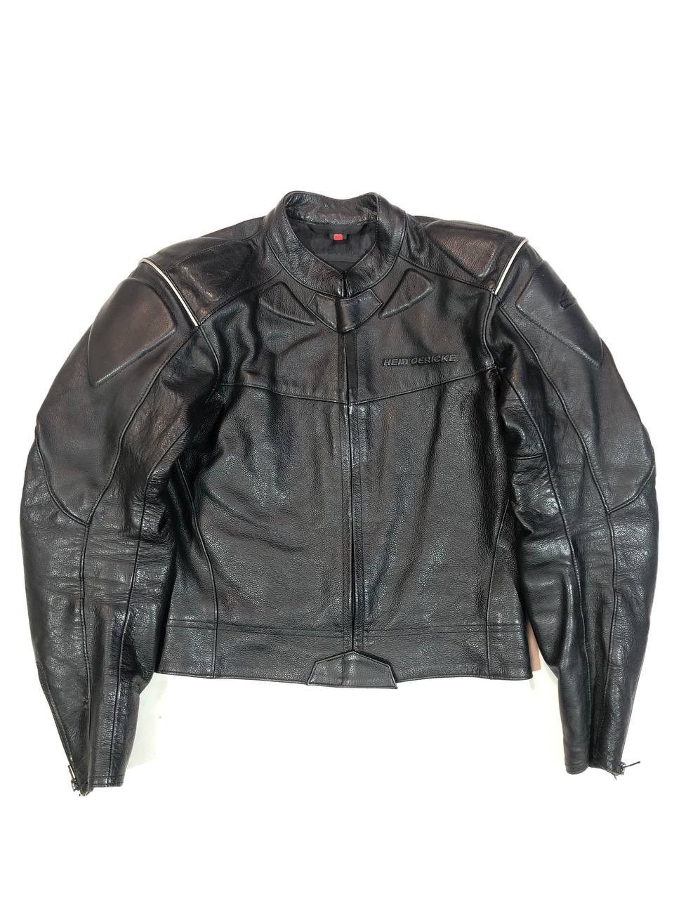 image of Hein Gericke Racing Moto Black Leather Jacket, Men's (Size XS)