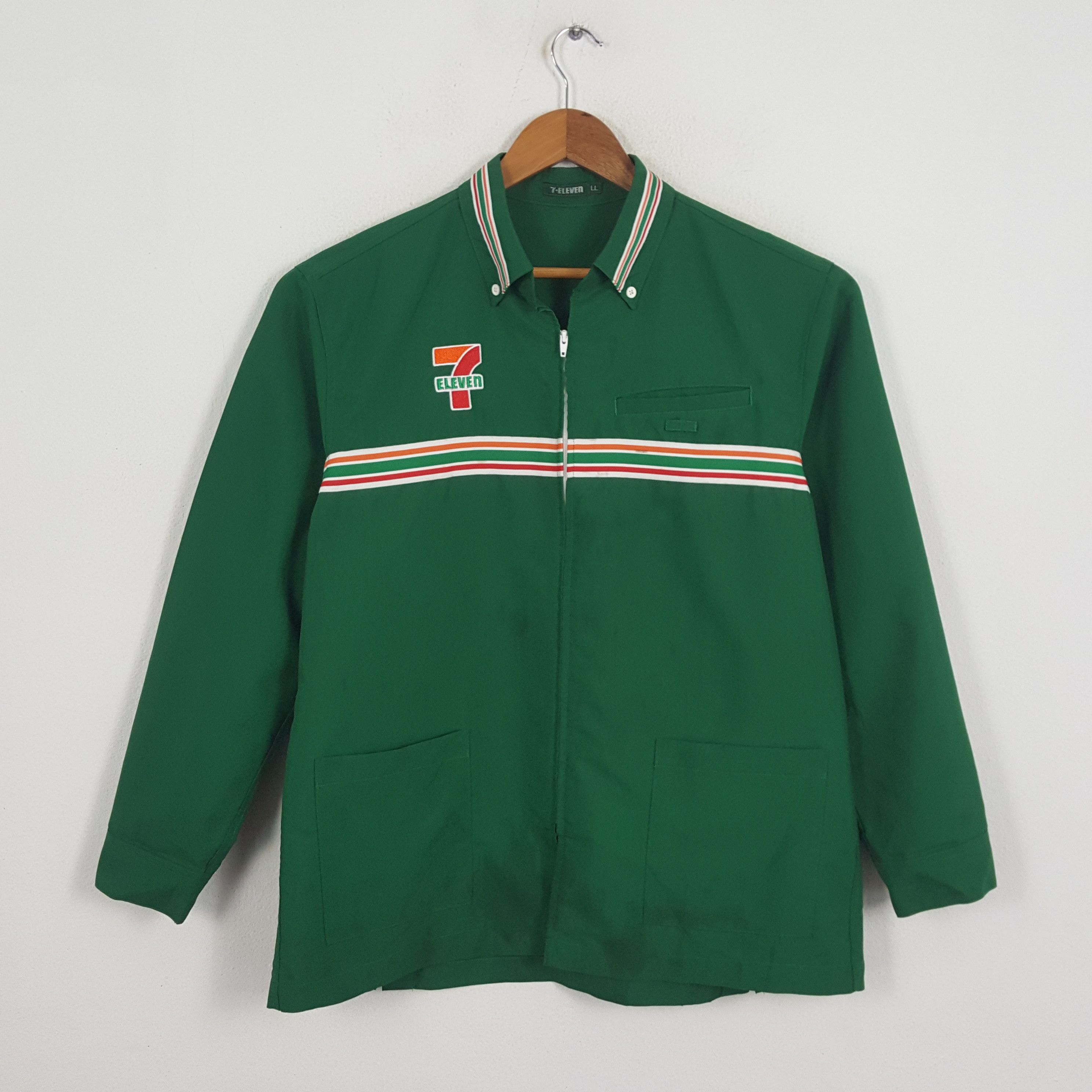 Japanese Brand × Vintage Vintage 7 ELEVEn Japanese Uniform Workers Shirt Jacket Size US L / EU 52-54 / 3 - 1 Thumbnail