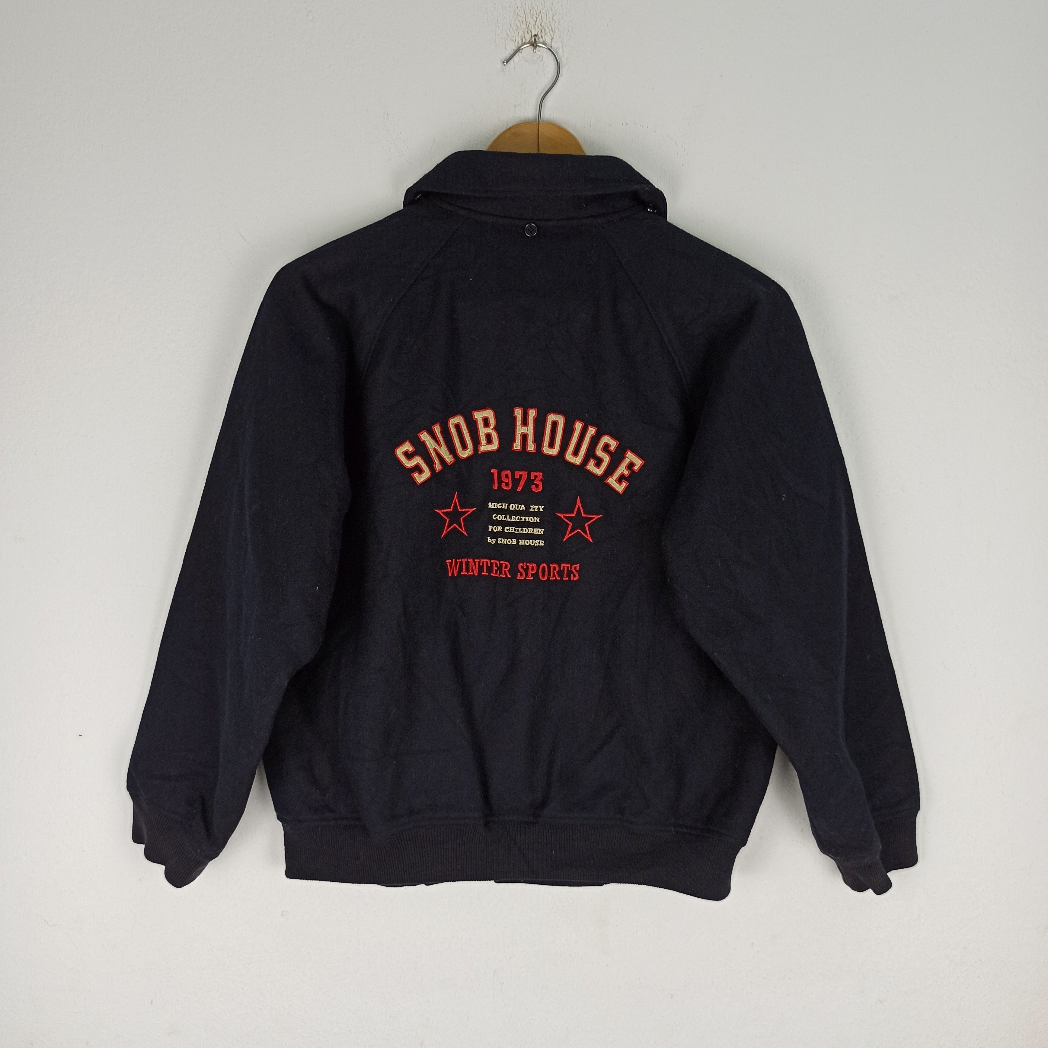 Japanese Brand Vintage Snob House Winter Sports Bomber Jacket Big Logo Size US S / EU 44-46 / 1 - 1 Thumbnail
