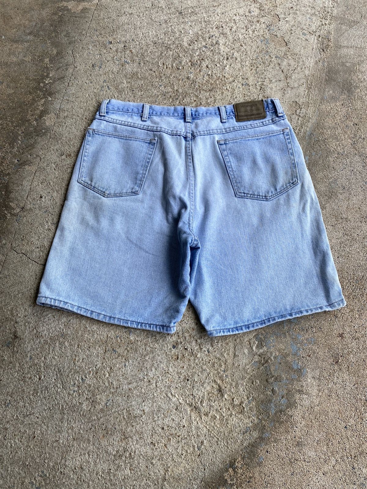 Pre-owned Vintage X Wrangler Vintage Y2k Wrangler Faded Light Wash Jorts Jean Shorts In Blue