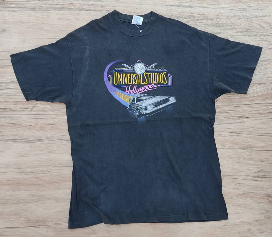 image of Universal Studios x Vintage Tee Back To The Future ( A 15 ) in Black, Men's (Size XL)