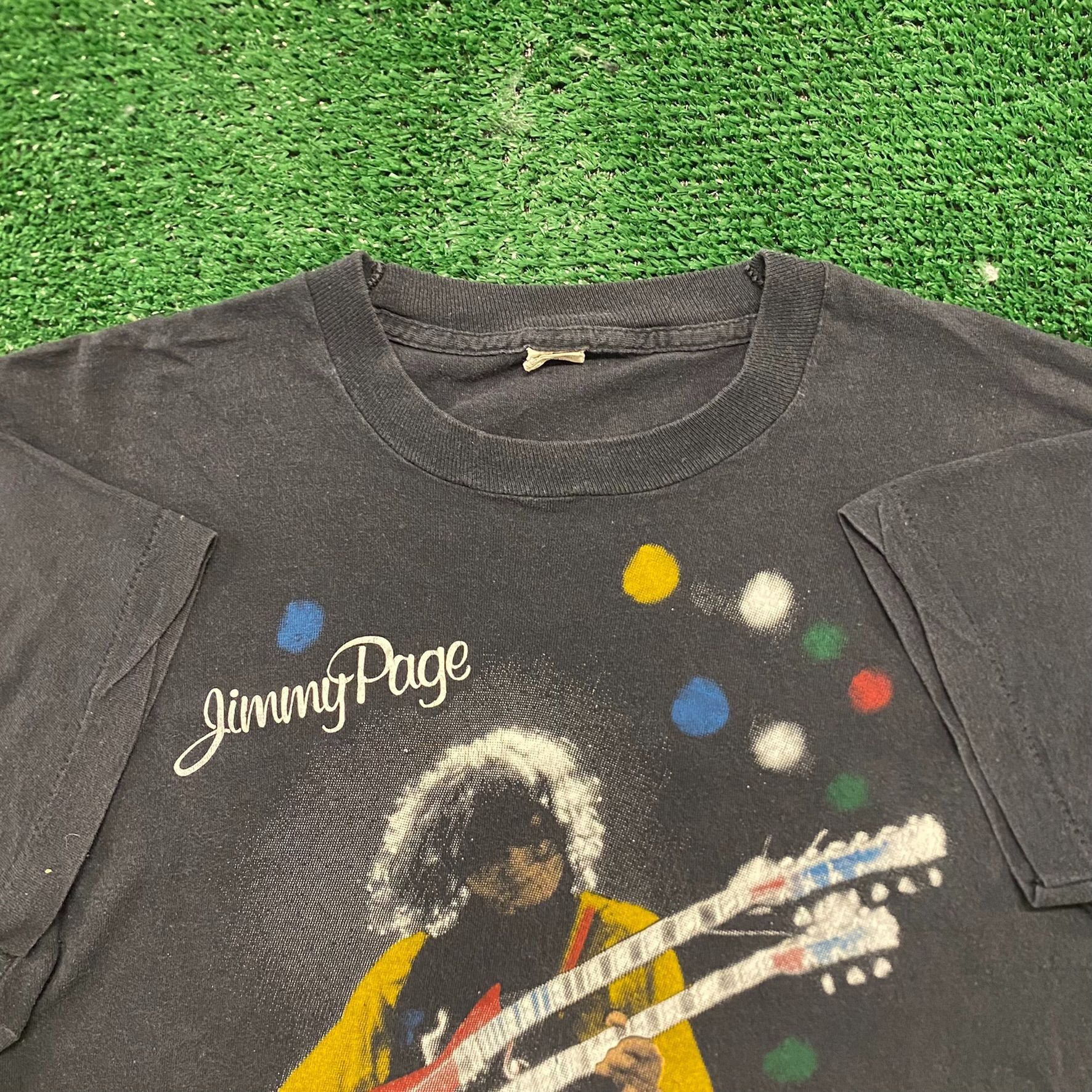 Band Tees Jimmy Page Led Zeppelin Vintage 80s Rock Band T-Shirt Size US S / EU 44-46 / 1 - 3 Thumbnail