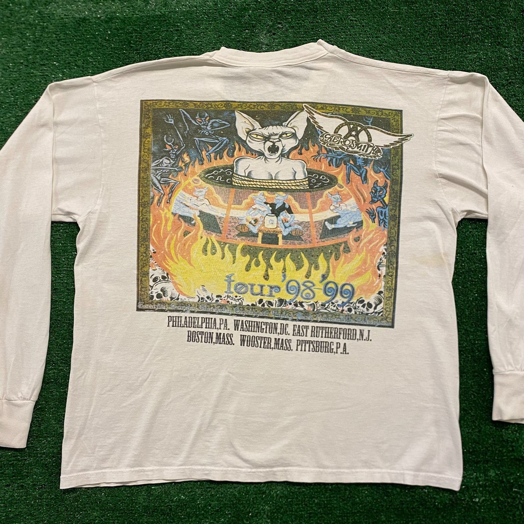 Aerosmith Aerosmith Nine Lives Vintage 90s Rock Band T-Shirt Size US XL / EU 56 / 4 - 5 Thumbnail