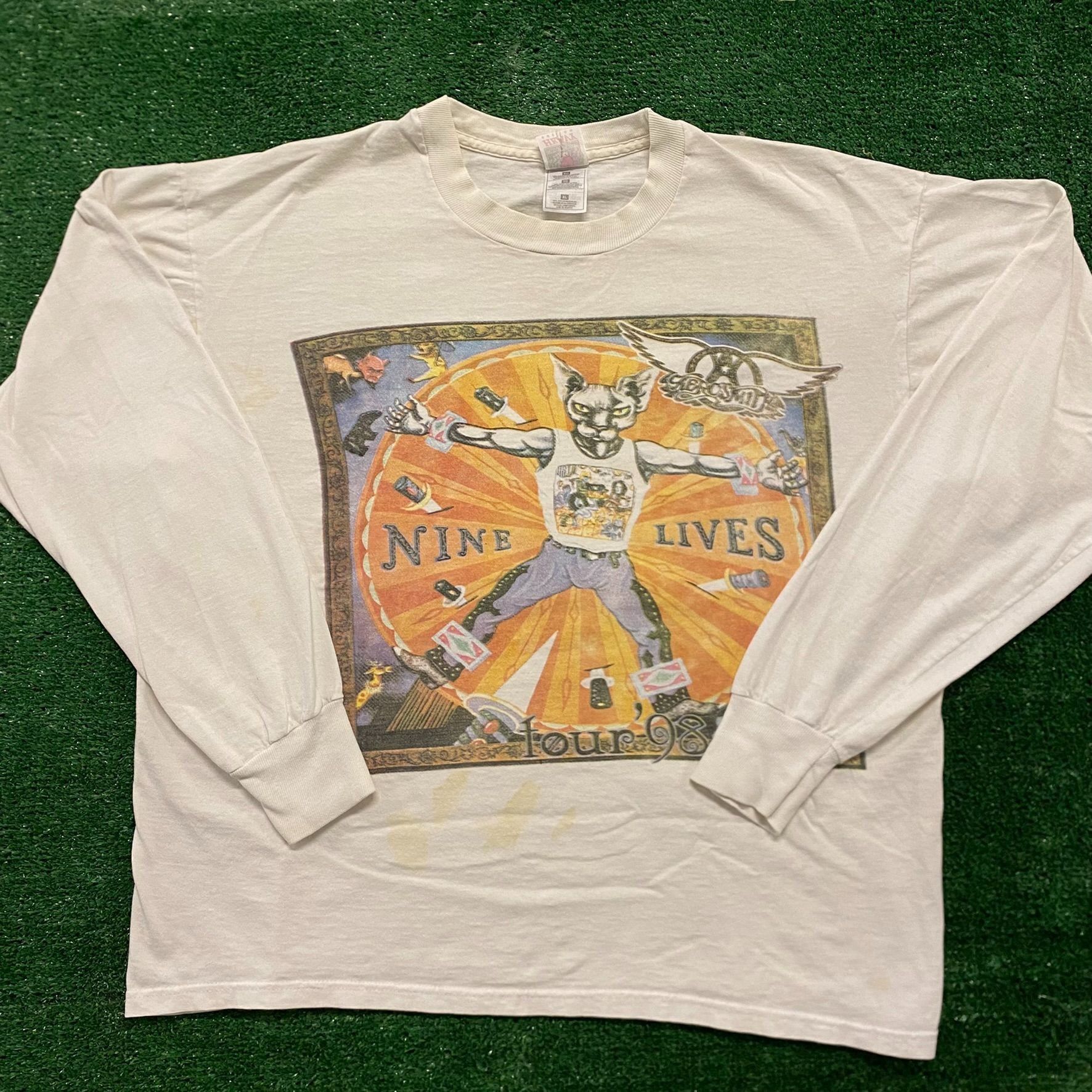 Aerosmith Aerosmith Nine Lives Vintage 90s Rock Band T-Shirt Size US XL / EU 56 / 4 - 1 Thumbnail