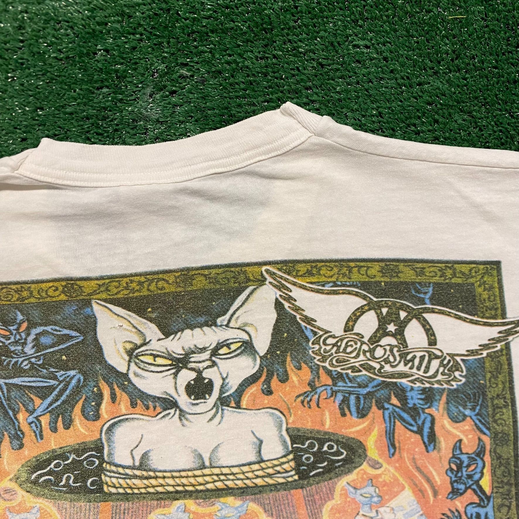 Aerosmith Aerosmith Nine Lives Vintage 90s Rock Band T-Shirt Size US XL / EU 56 / 4 - 7 Thumbnail