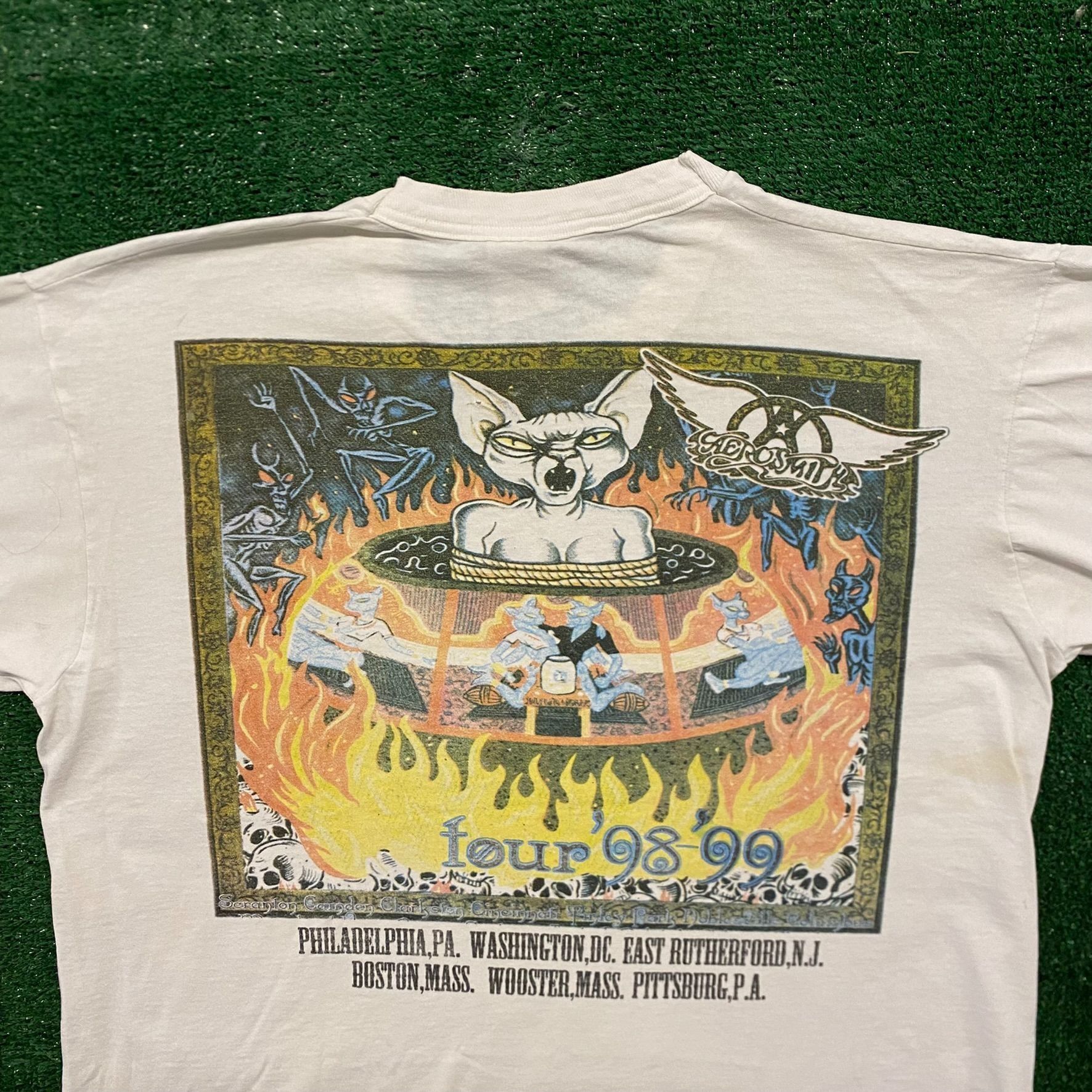 Aerosmith Aerosmith Nine Lives Vintage 90s Rock Band T-Shirt Size US XL / EU 56 / 4 - 6 Thumbnail