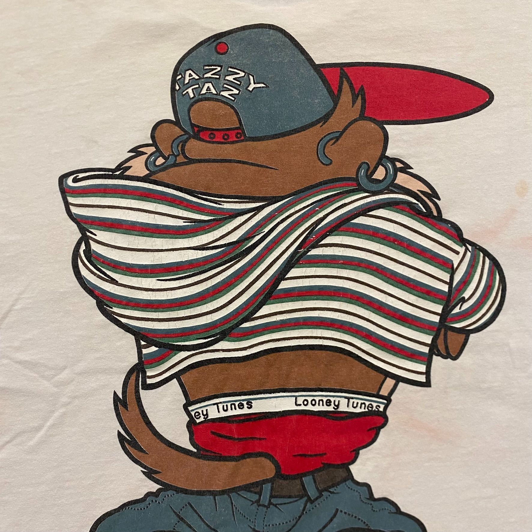 Vintage Crazy Vintage 90s Looney Tunes Taz Devil Cartoon T-Shirt Size US XL / EU 56 / 4 - 8 Thumbnail