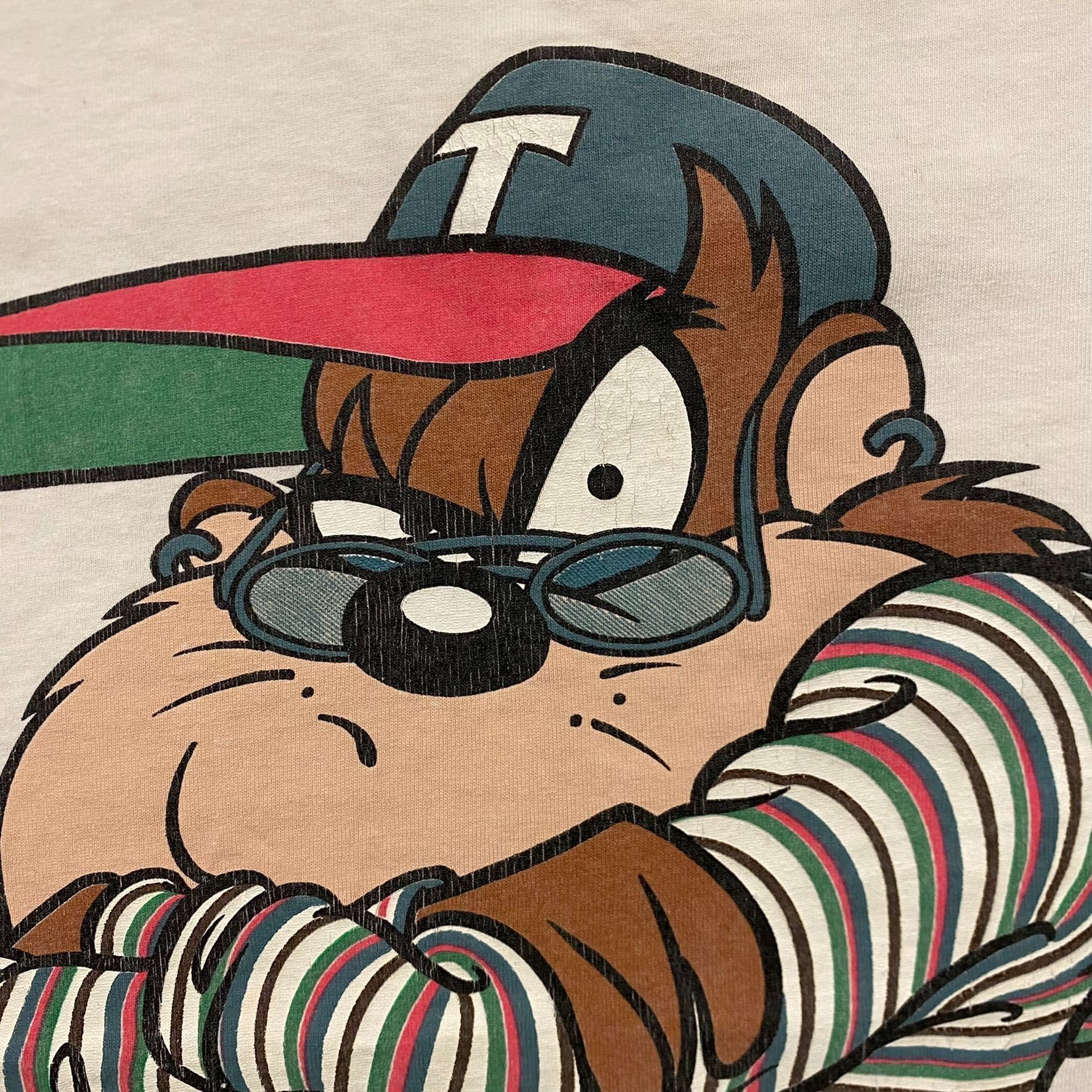Vintage Crazy Vintage 90s Looney Tunes Taz Devil Cartoon T-Shirt Size US XL / EU 56 / 4 - 5 Thumbnail