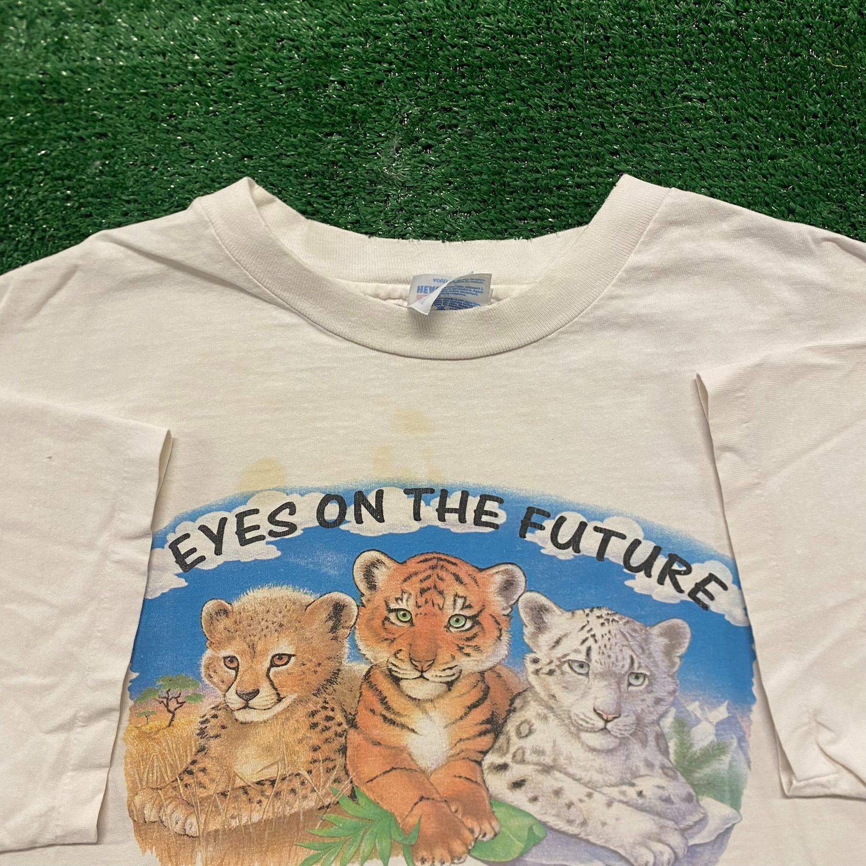 Vintage Cute Tiger Cubs Vintage 90s Baby Animals Nature T-Shirt Size US XL / EU 56 / 4 - 3 Thumbnail
