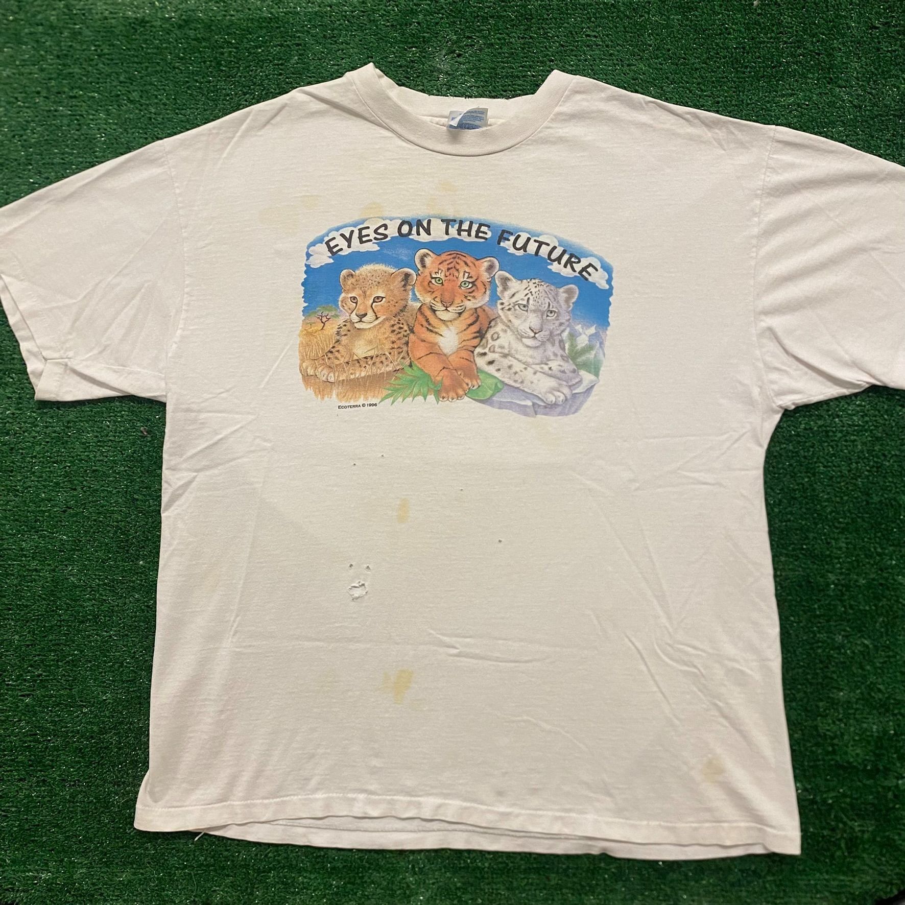 Vintage Cute Tiger Cubs Vintage 90s Baby Animals Nature T-Shirt Size US XL / EU 56 / 4 - 1 Preview