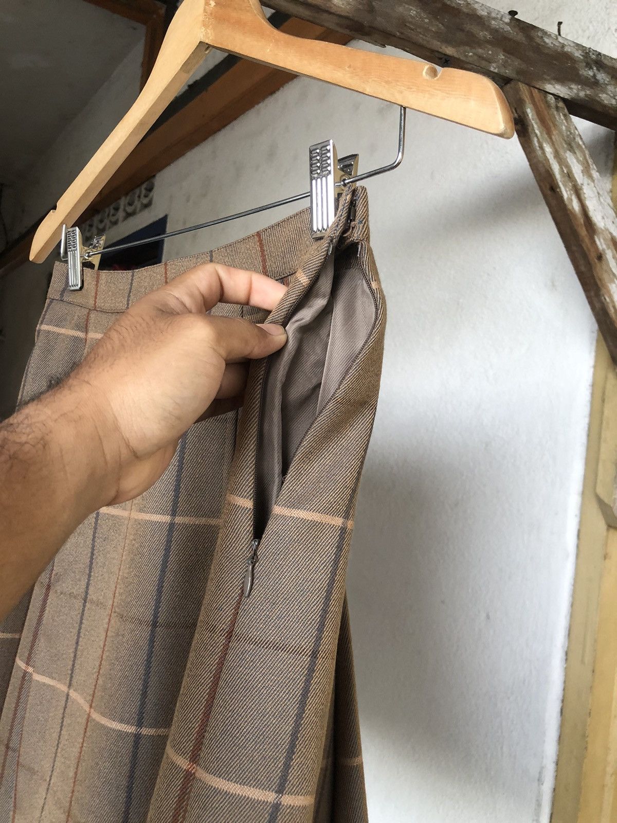 Burberry Vintage 90s Burberry Nova Check Pleated Skirt Size 25" / US 0 / IT 36 - 18 Thumbnail