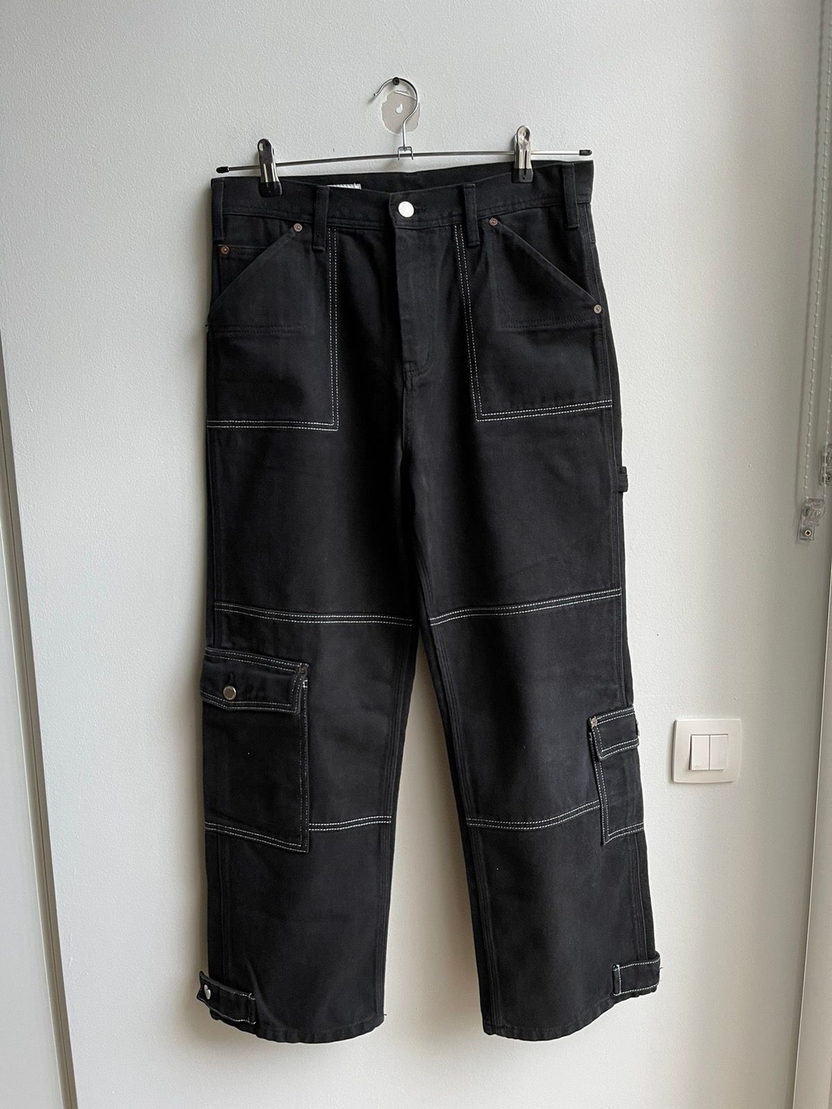 Pre-owned Andersson Bell Multi Pocket Carpenter Pants In Black