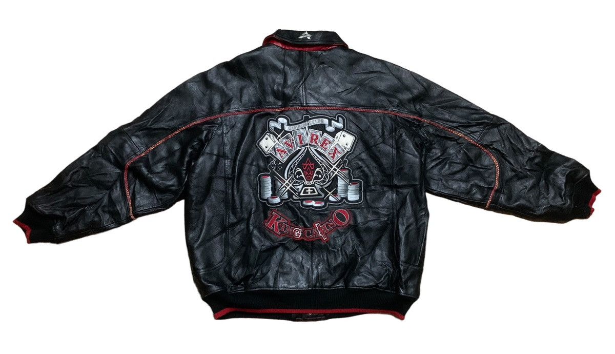 Avirex RARE ‼️ Iconic AVIREX 💀 Varsity Leather Jacket Size US XXL / EU 58 / 5 - 3 Thumbnail