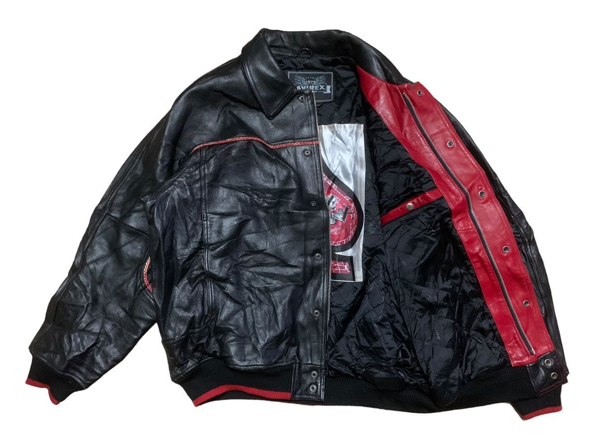 Avirex RARE ‼️ Iconic AVIREX 💀 Varsity Leather Jacket Size US XXL / EU 58 / 5 - 9 Thumbnail