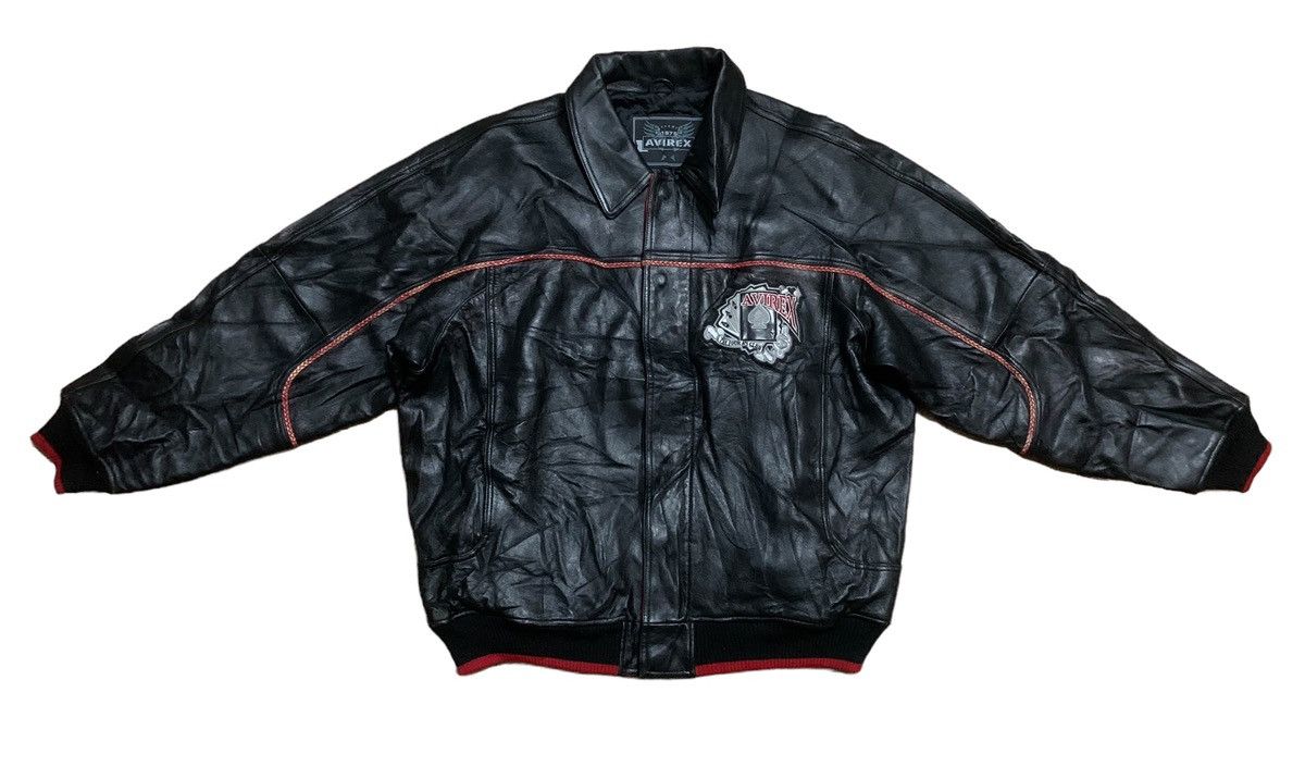 Avirex RARE ‼️ Iconic AVIREX 💀 Varsity Leather Jacket Size US XXL / EU 58 / 5 - 4 Thumbnail