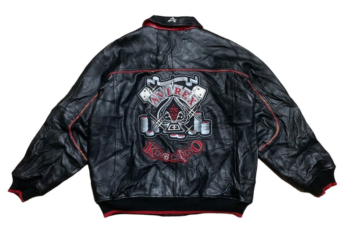 Avirex RARE ‼️ Iconic AVIREX 💀 Varsity Leather Jacket Size US XXL / EU 58 / 5 - 1 Thumbnail