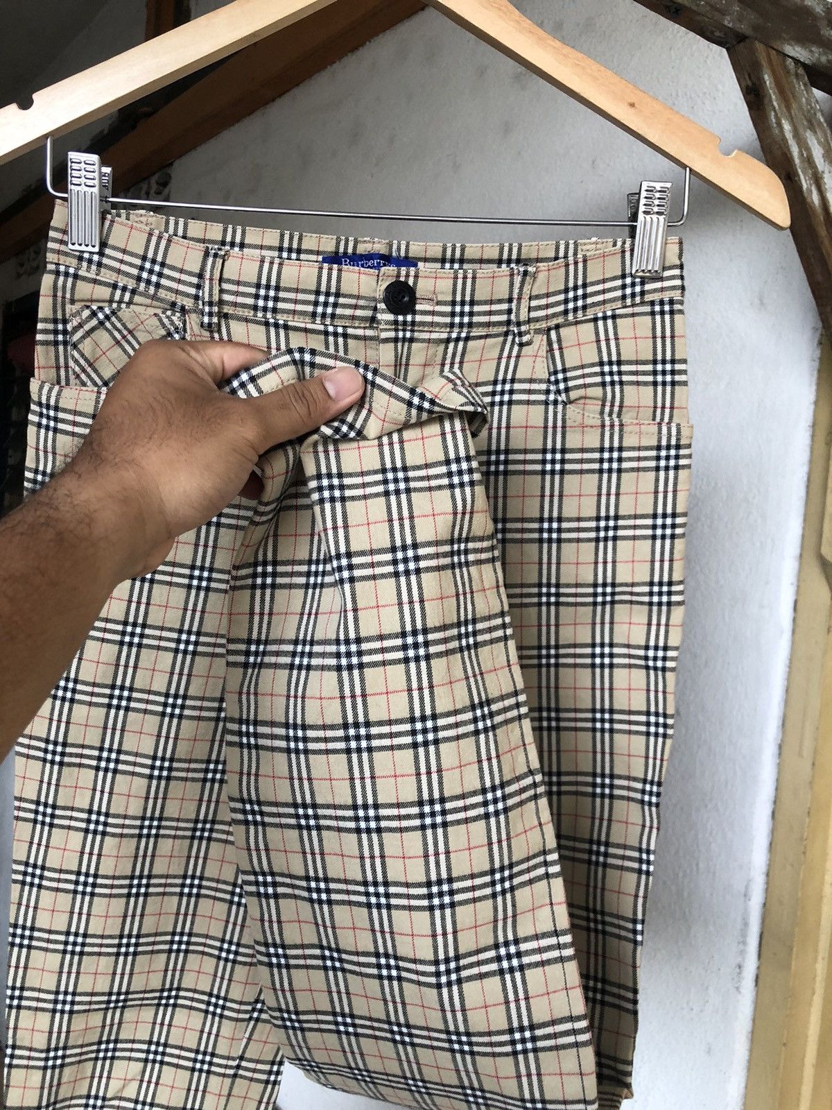 Burberry Vintage Burberry Nova Check Stretchable Blue Tag Pants Size 25" / US 0 / IT 36 - 11 Thumbnail