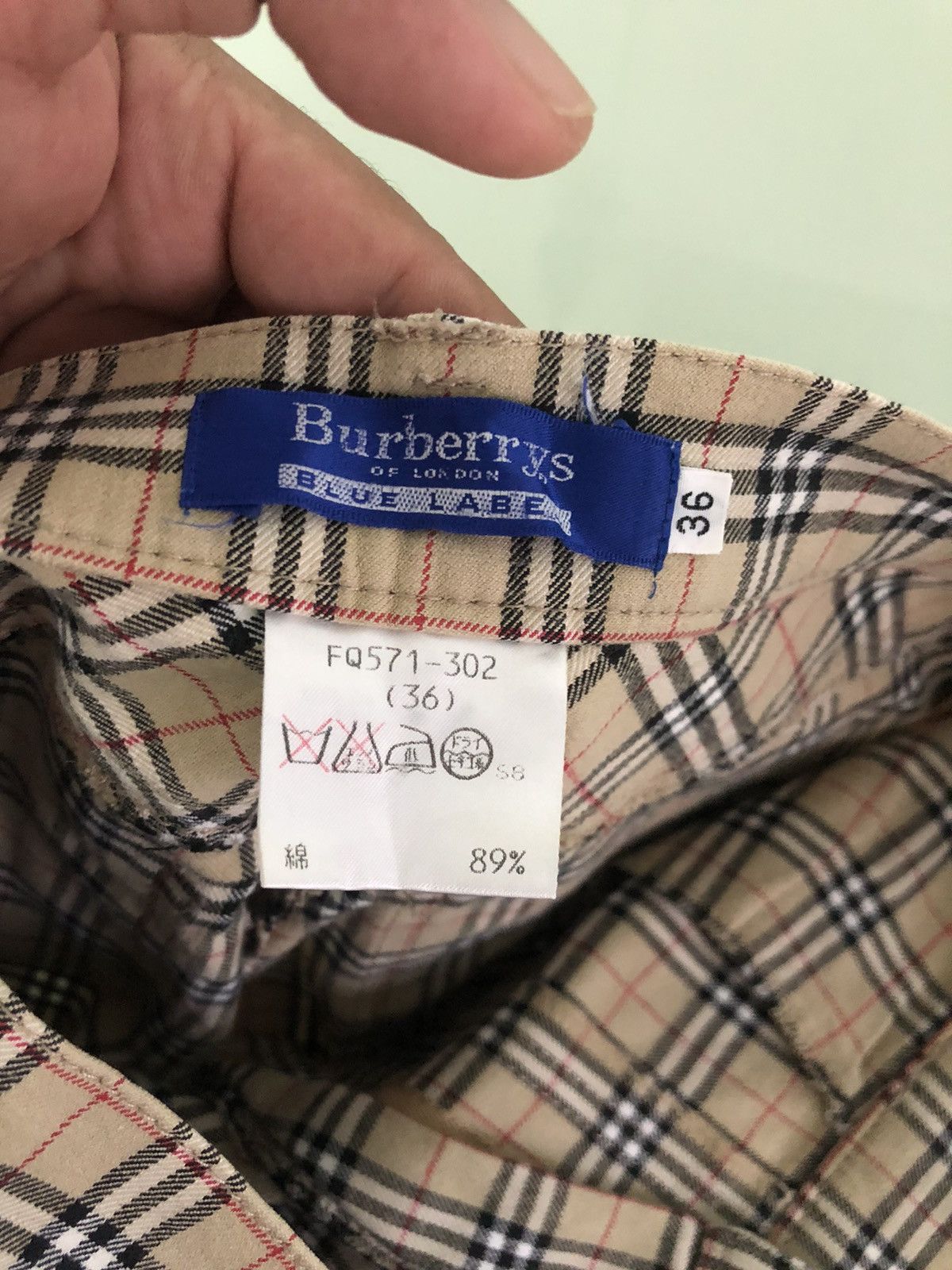 Burberry Vintage Burberry Nova Check Stretchable Blue Tag Pants Size 25" / US 0 / IT 36 - 15 Thumbnail