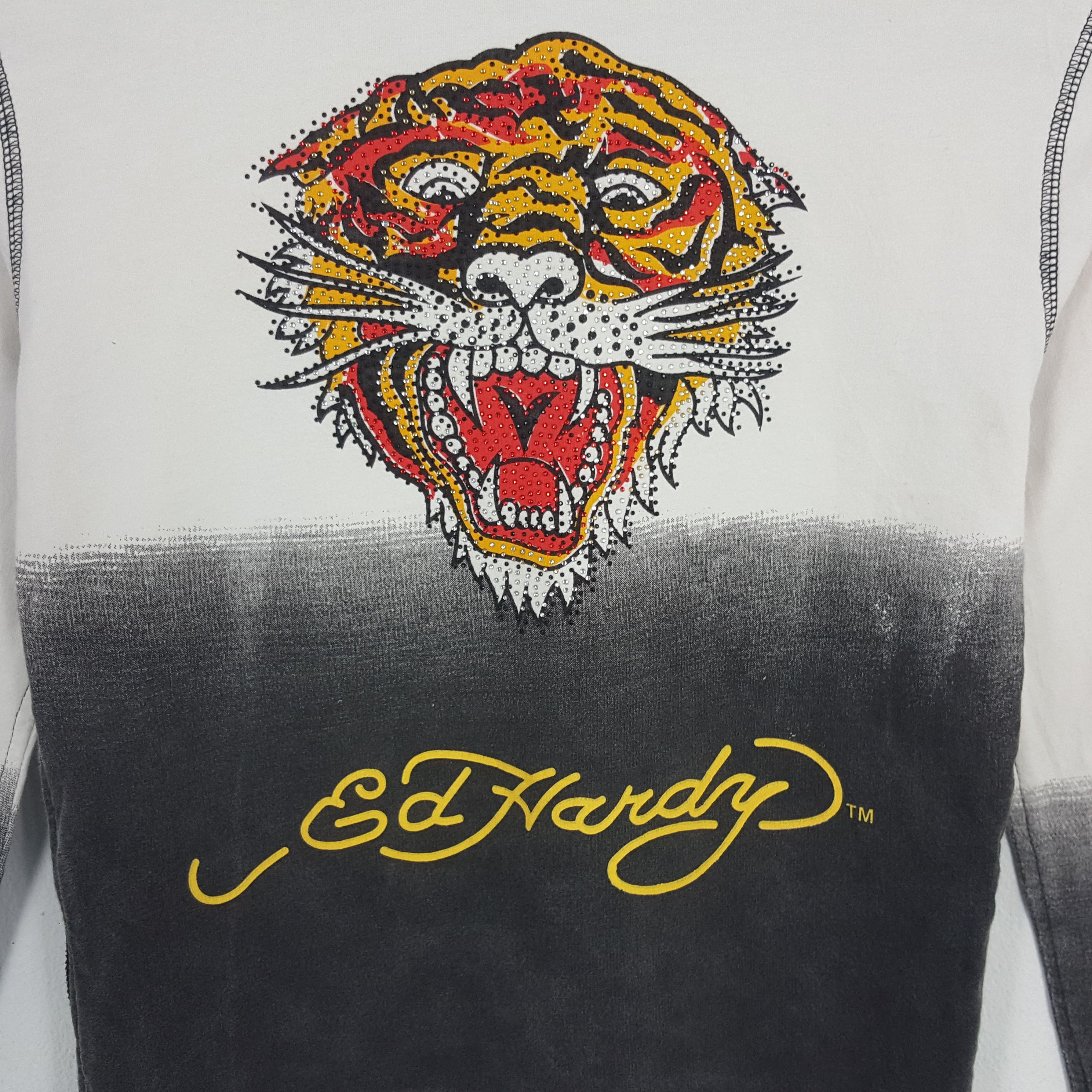 Christian Audigier × Ed Hardy × Vintage Ed-Hardy by Christian Audigier Tiger design Sweater Jacket Size S / US 4 / IT 40 - 2 Thumbnail