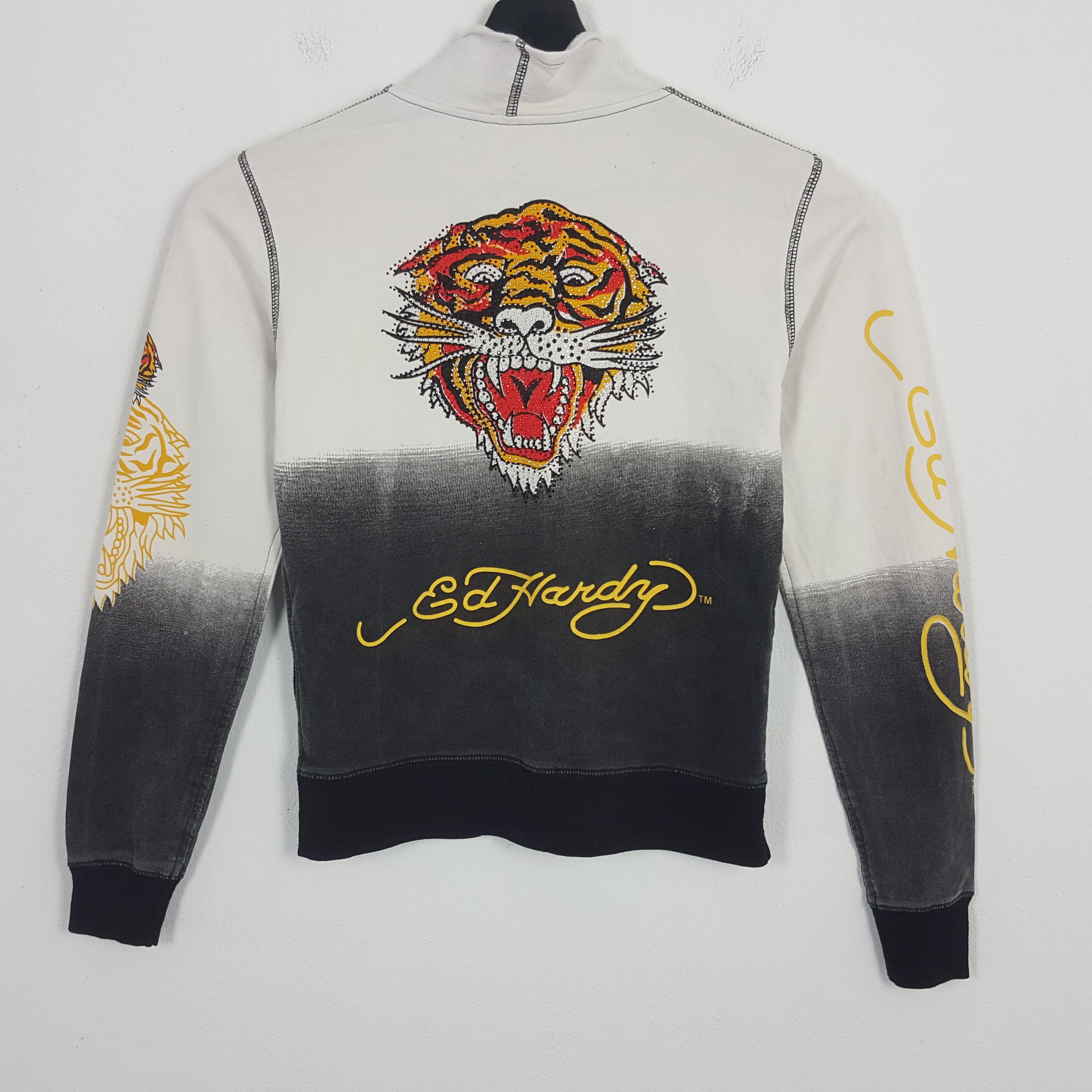 Christian Audigier × Ed Hardy × Vintage Ed-Hardy by Christian Audigier Tiger design Sweater Jacket Size S / US 4 / IT 40 - 1 Thumbnail