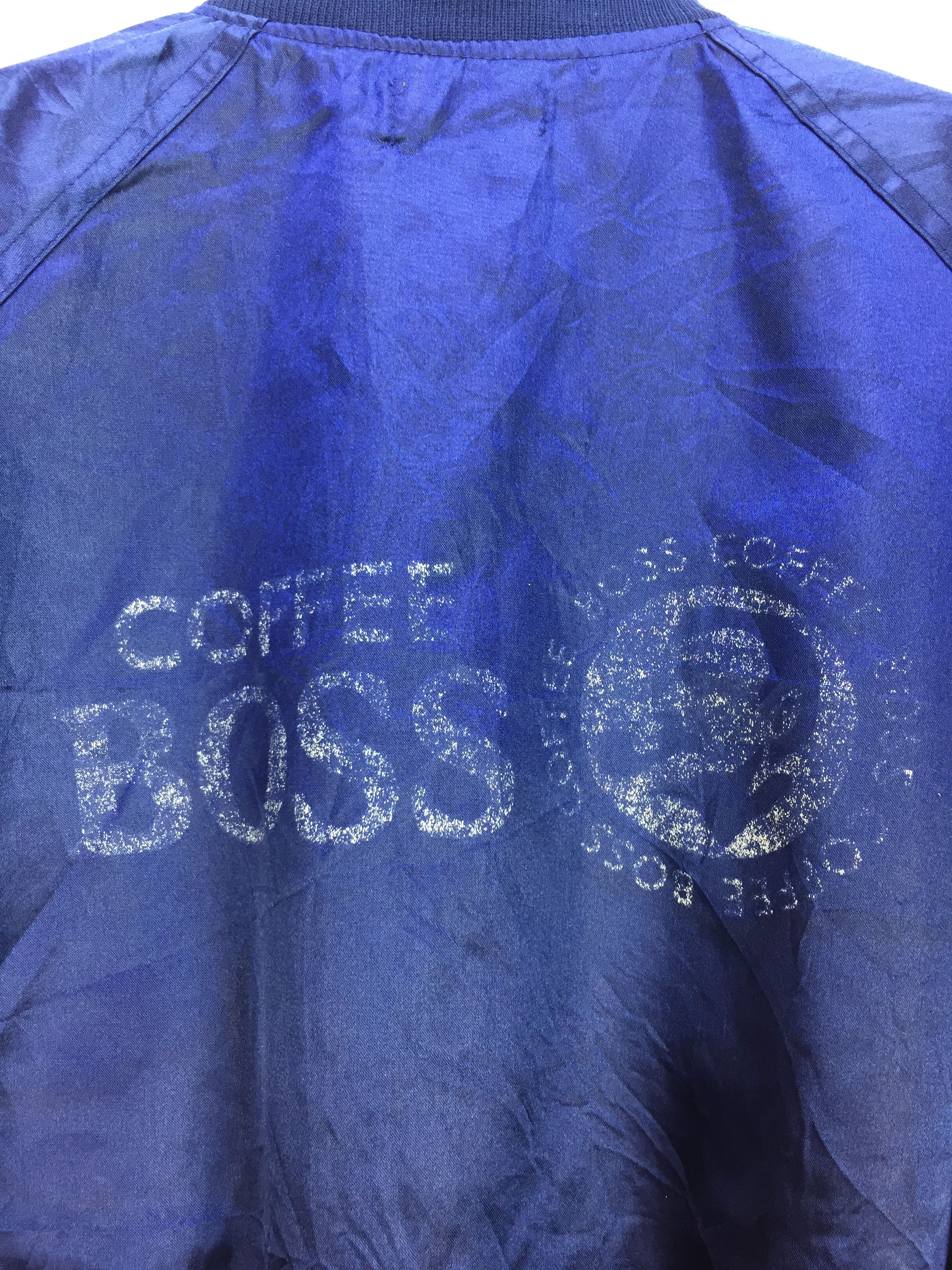 Japanese Brand VINTAGE SUNTORY COFFE BOSS VARSITY NYLON JACKET Size US L / EU 52-54 / 3 - 6 Thumbnail