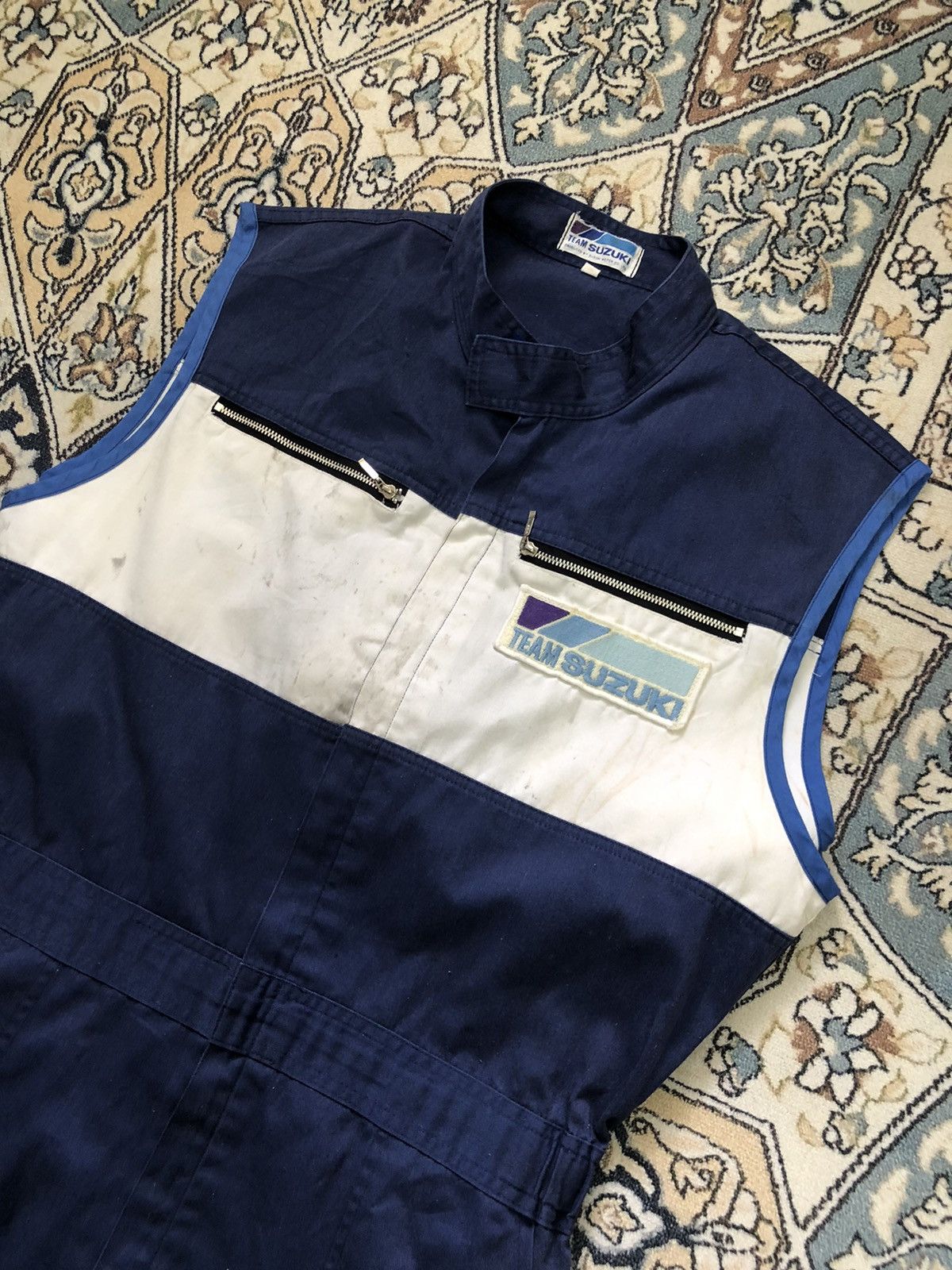 Vintage Vintage 90s Suzuki Racing Team Big Logo Coverall/Jumpsuit Size US L / EU 52-54 / 3 - 12 Thumbnail
