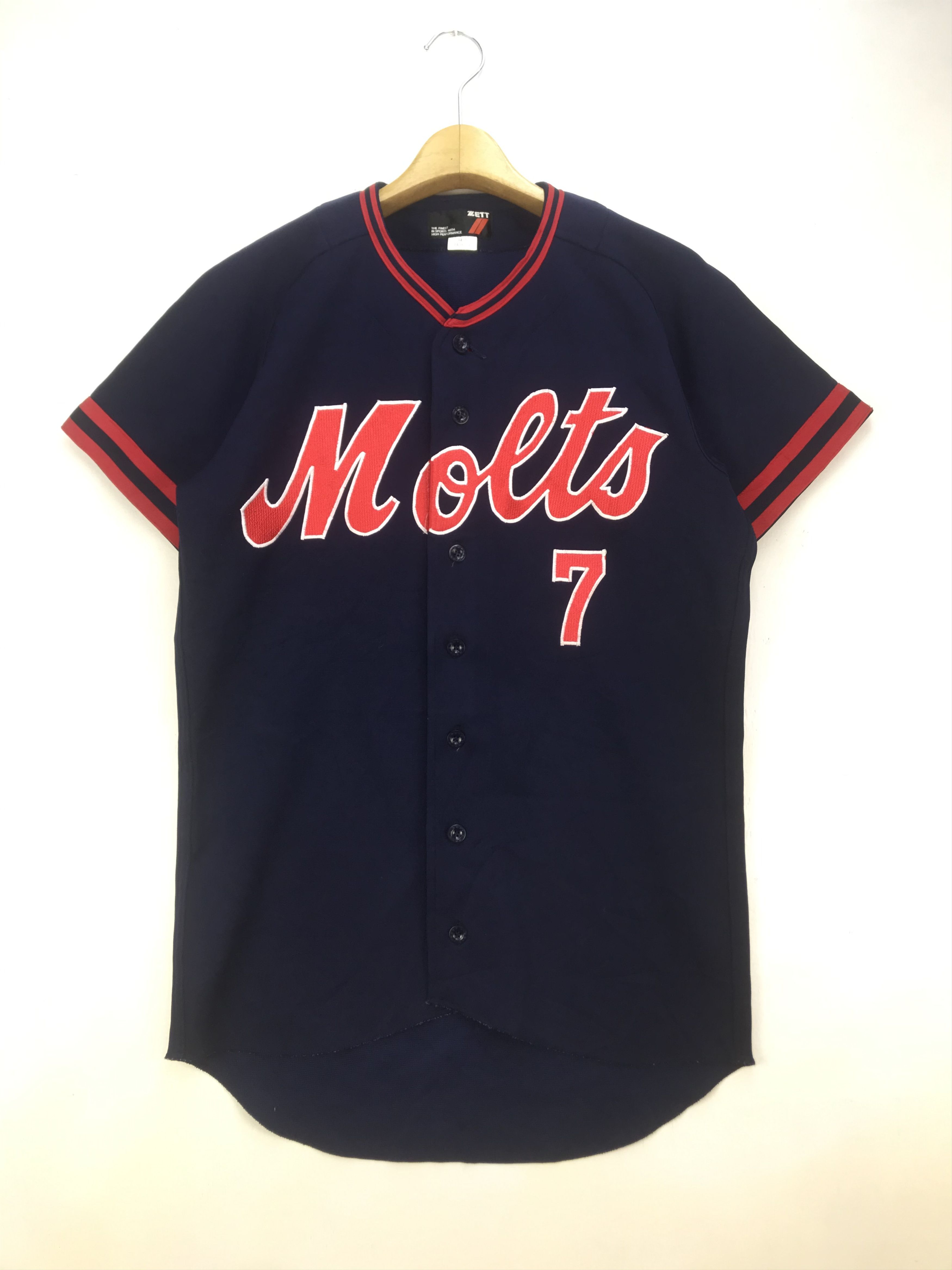 Japanese Brand VINTAGE MOLTS #7 BASEBALL SHIRT Size US L / EU 52-54 / 3 - 1 Thumbnail