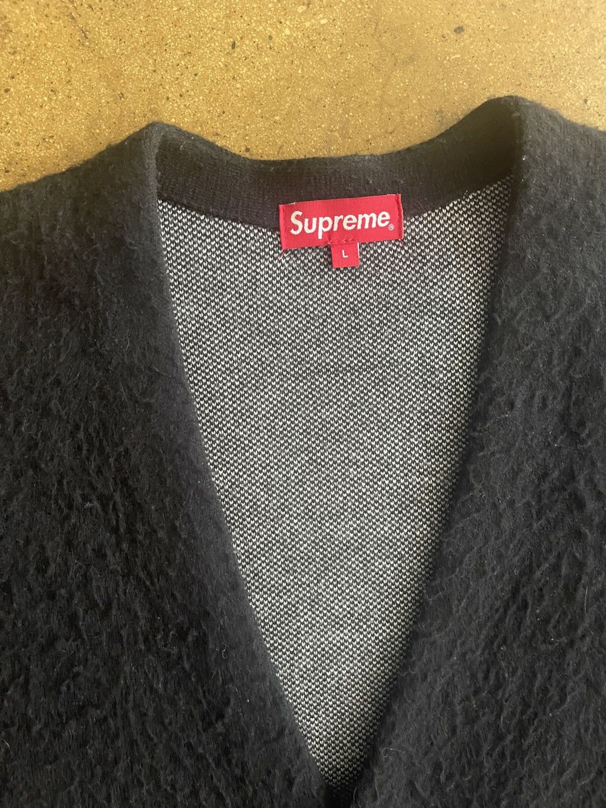 Supreme Supreme Checkered Mohair Brushed Cardigan Size US L / EU 52-54 / 3 - 4 Thumbnail
