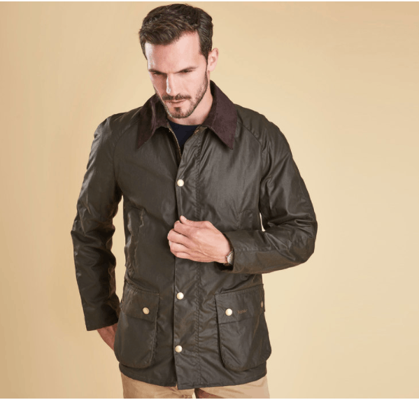 Barbour Barbour Ashby Waxed Jacket - Olive (includes hood) Size US S / EU 44-46 / 1 - 5 Thumbnail