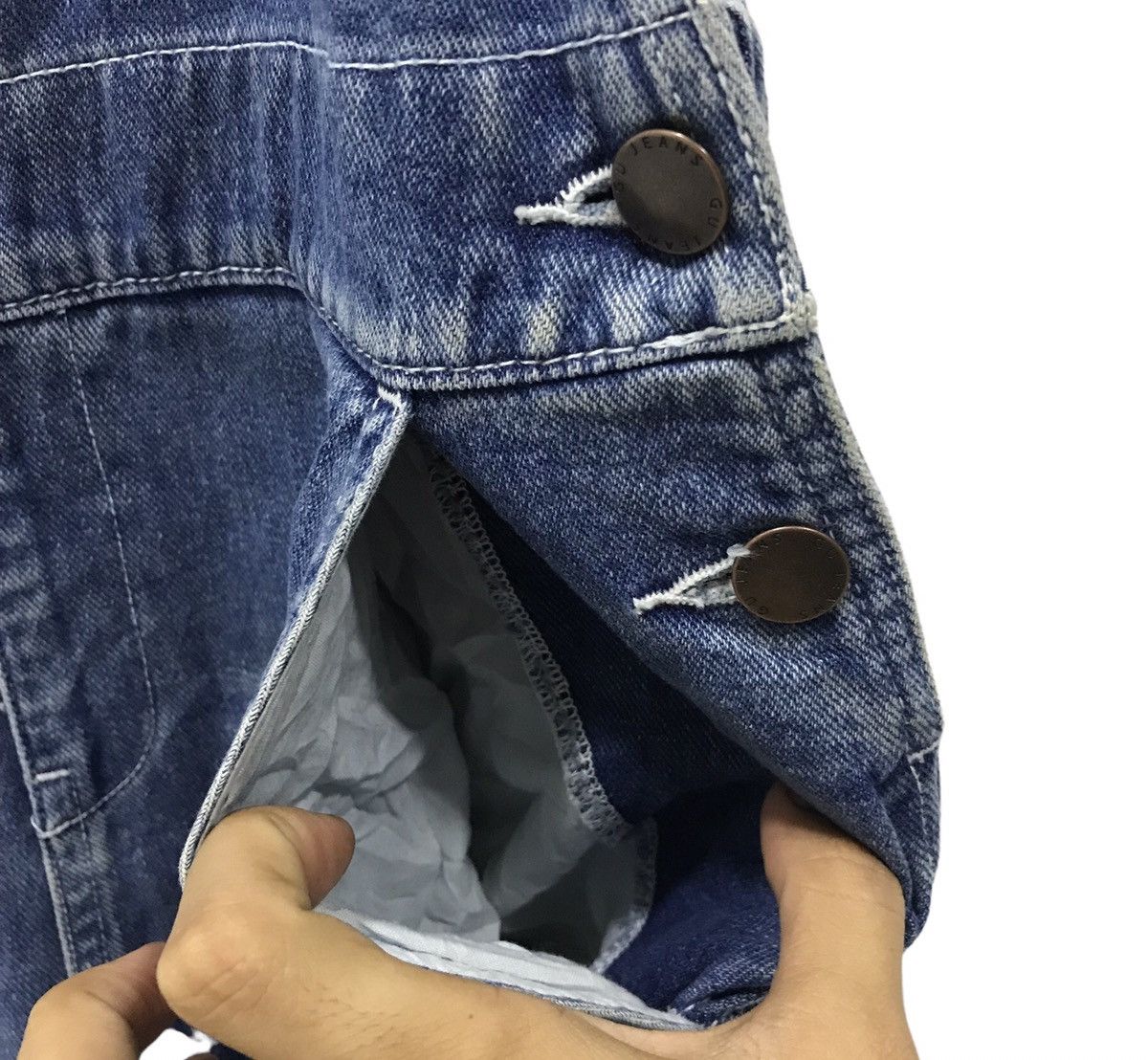 Japanese Brand GU JEANS OVERALLS Size US 31 - 8 Thumbnail