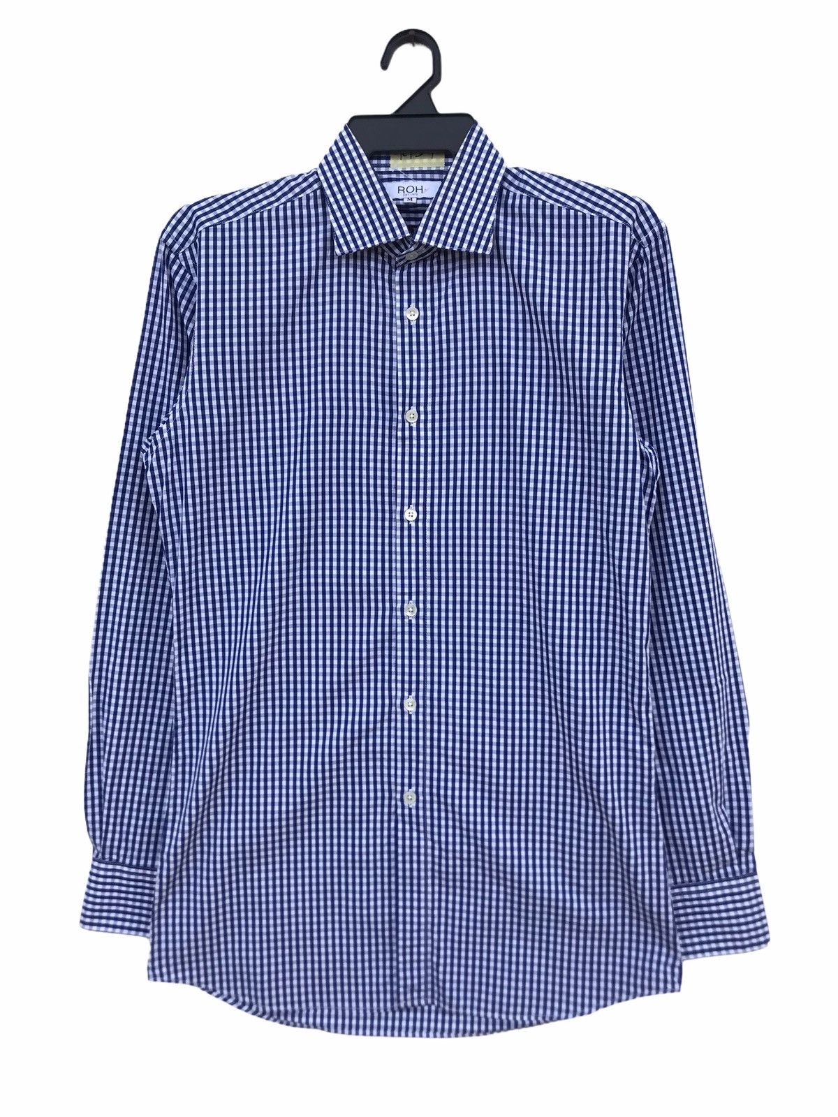 Designer ROH Blue Gingham Shirt Size US M / EU 48-50 / 2 - 1 Thumbnail