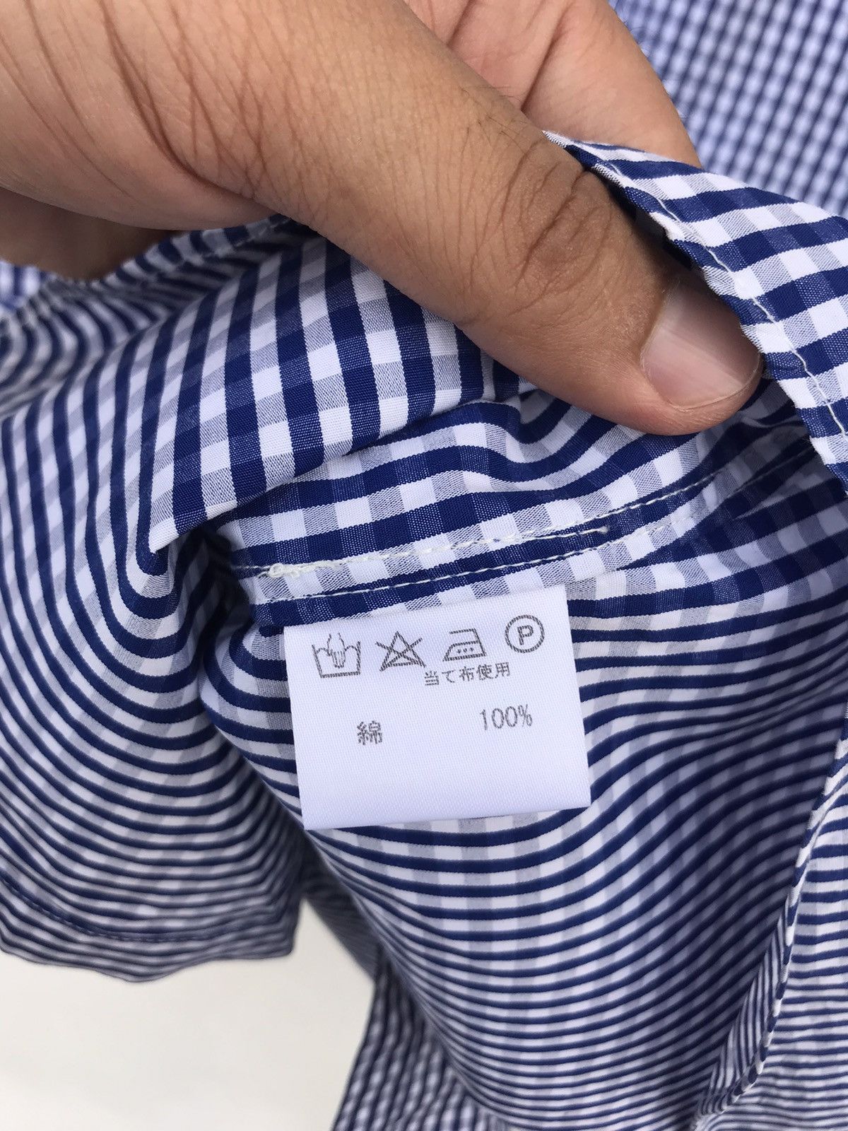 Designer ROH Blue Gingham Shirt Size US M / EU 48-50 / 2 - 6 Thumbnail
