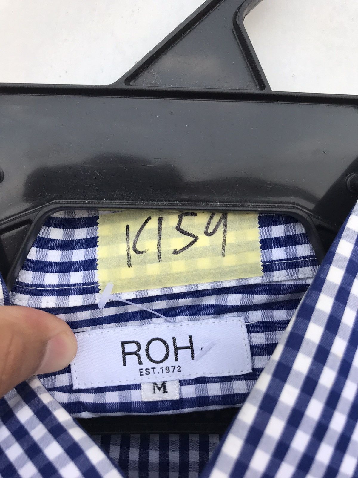 Designer ROH Blue Gingham Shirt Size US M / EU 48-50 / 2 - 3 Thumbnail