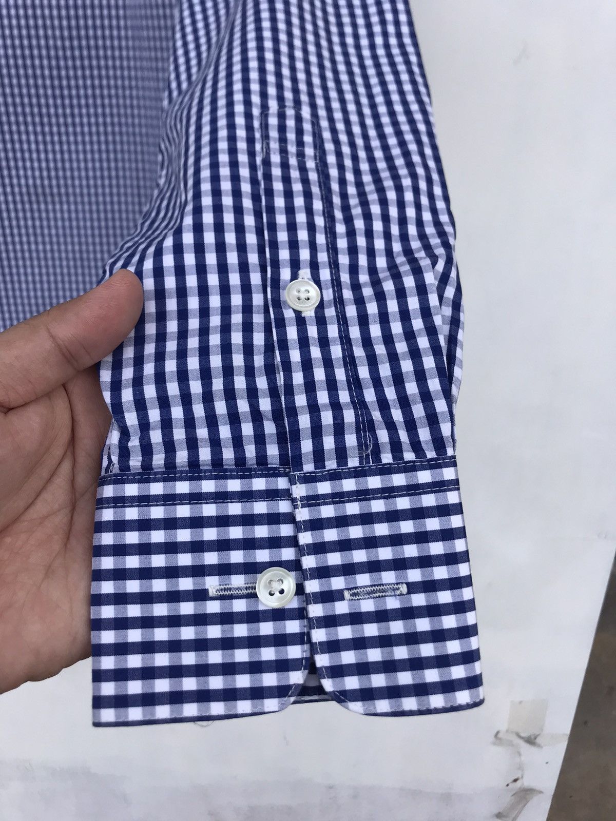 Designer ROH Blue Gingham Shirt Size US M / EU 48-50 / 2 - 5 Thumbnail