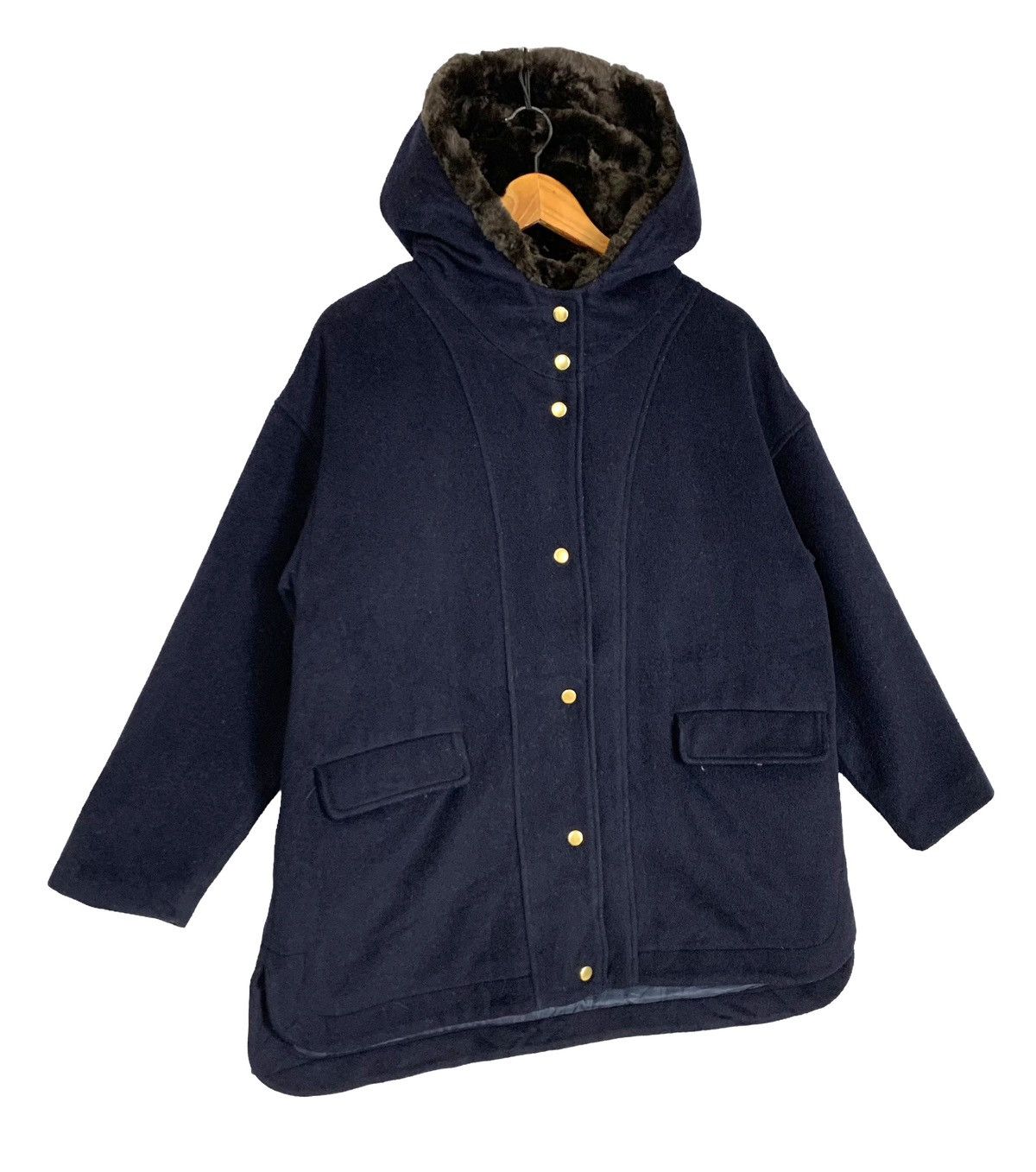 Vintage Lepsim Lowrys Farm Hair Button Up Hooded Jacket