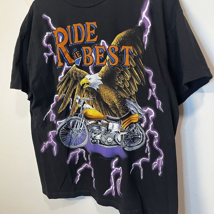 Vintage Vintage 90s American Thunder Ride The Best Shirt Lightning