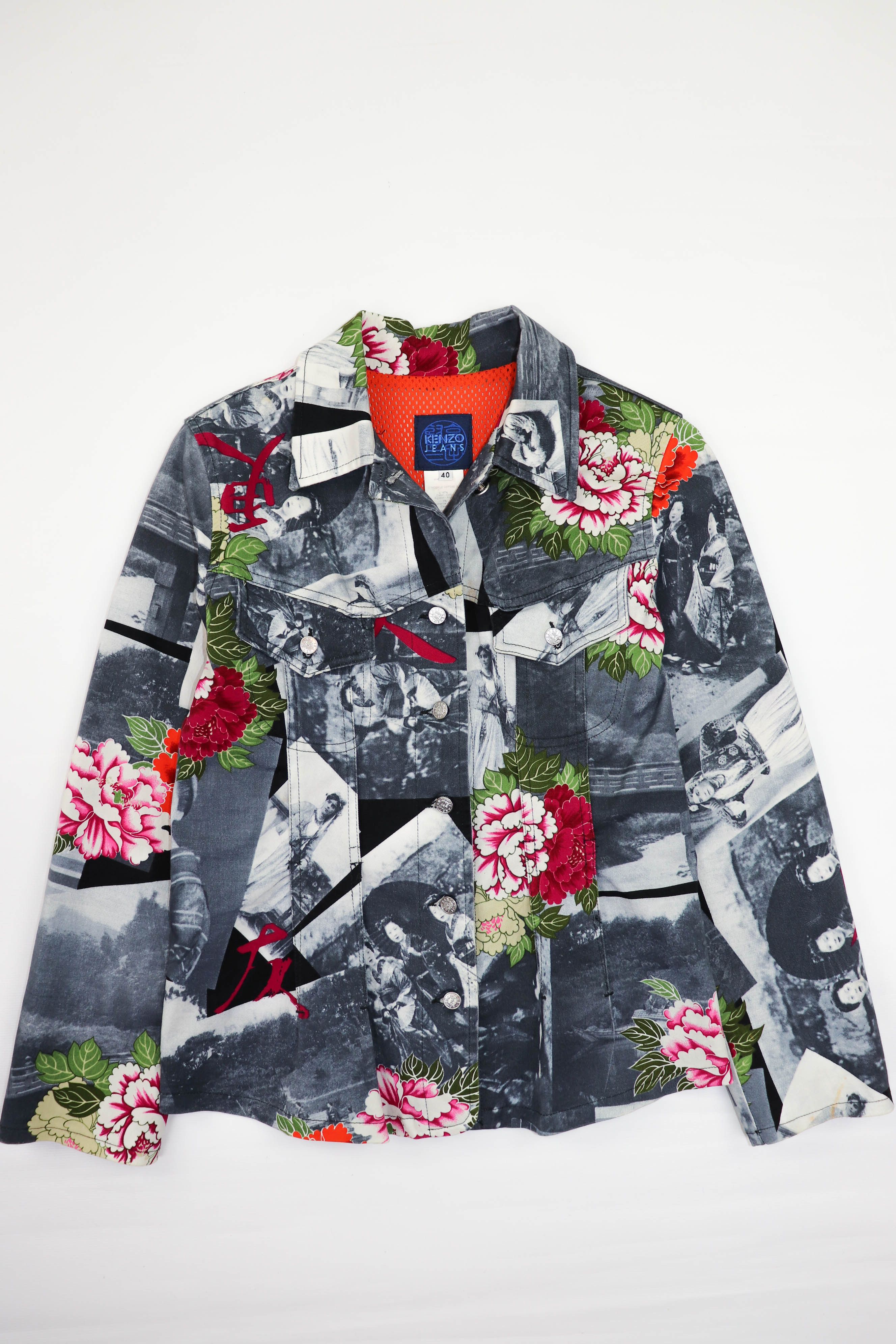 Kenzo Vintage Vintage Kenzo Jeans Women s Printed Graphics Jacket Grailed