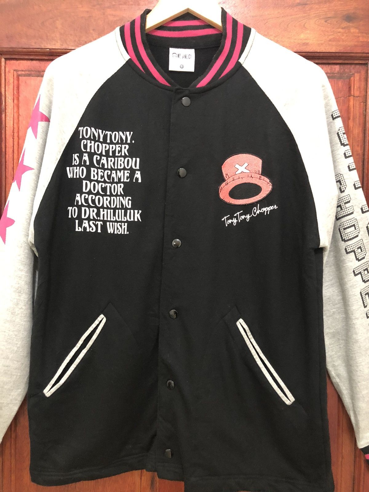 One Piece One Piece Tony Tony Chopper Big Logo Varsity Jacket Size US L / EU 52-54 / 3 - 3 Thumbnail