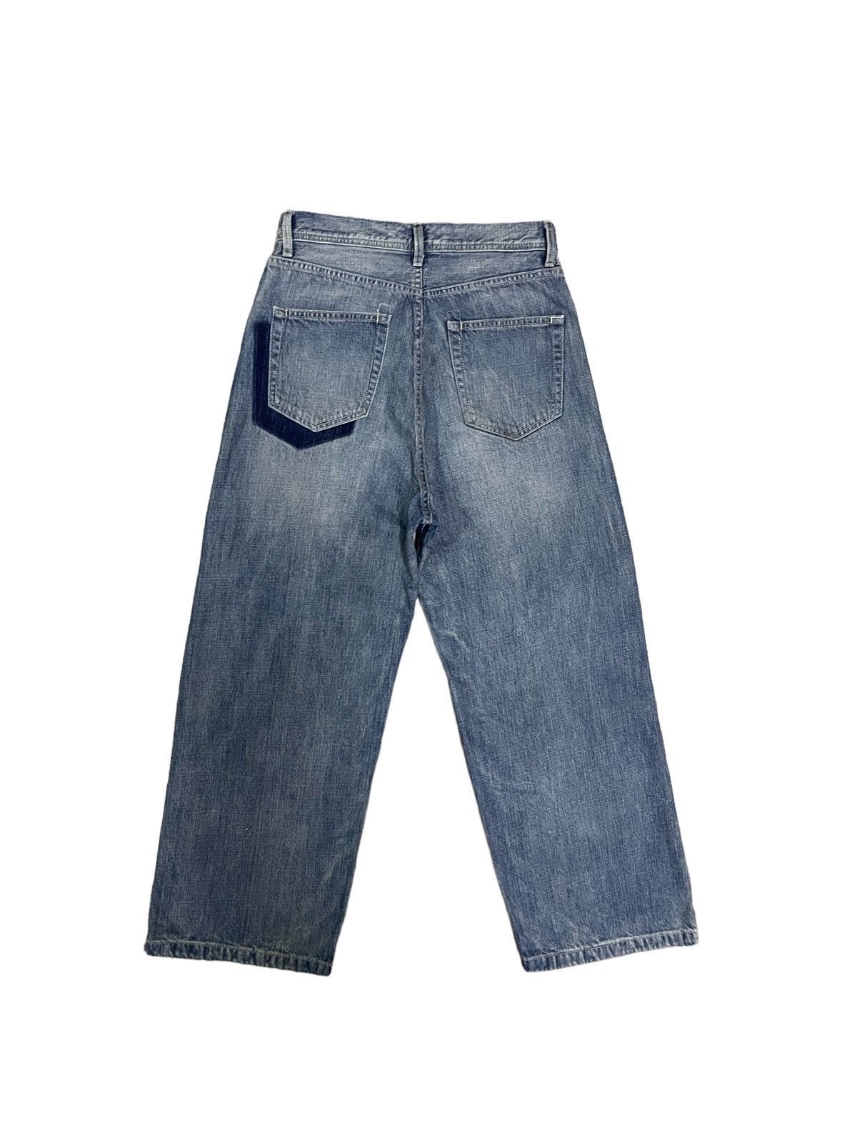 Japanese Brand Vintage Glitch Back Pocket High Waist distressed Loose Jeans Size 28" / US 6 / IT 42 - 3 Thumbnail