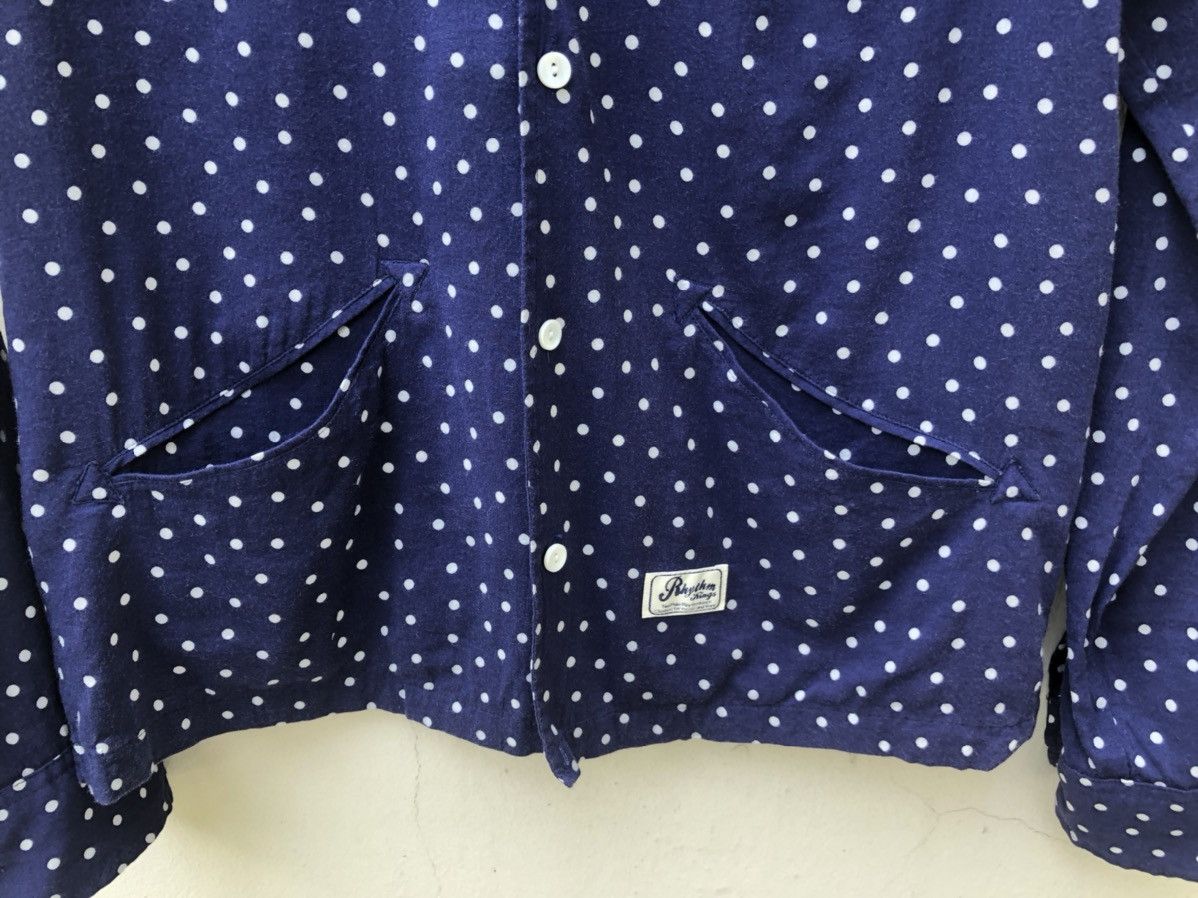 SHAREEF Rhythm King Two Pole Japan 2 Pocket Dot Rockabilly Shirt Size US M / EU 48-50 / 2 - 6 Thumbnail