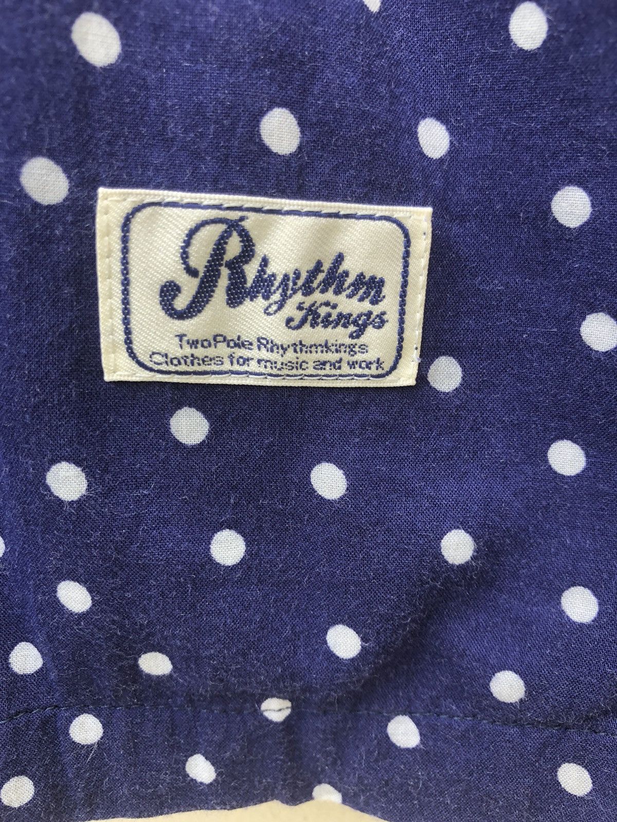SHAREEF Rhythm King Two Pole Japan 2 Pocket Dot Rockabilly Shirt Size US M / EU 48-50 / 2 - 7 Thumbnail