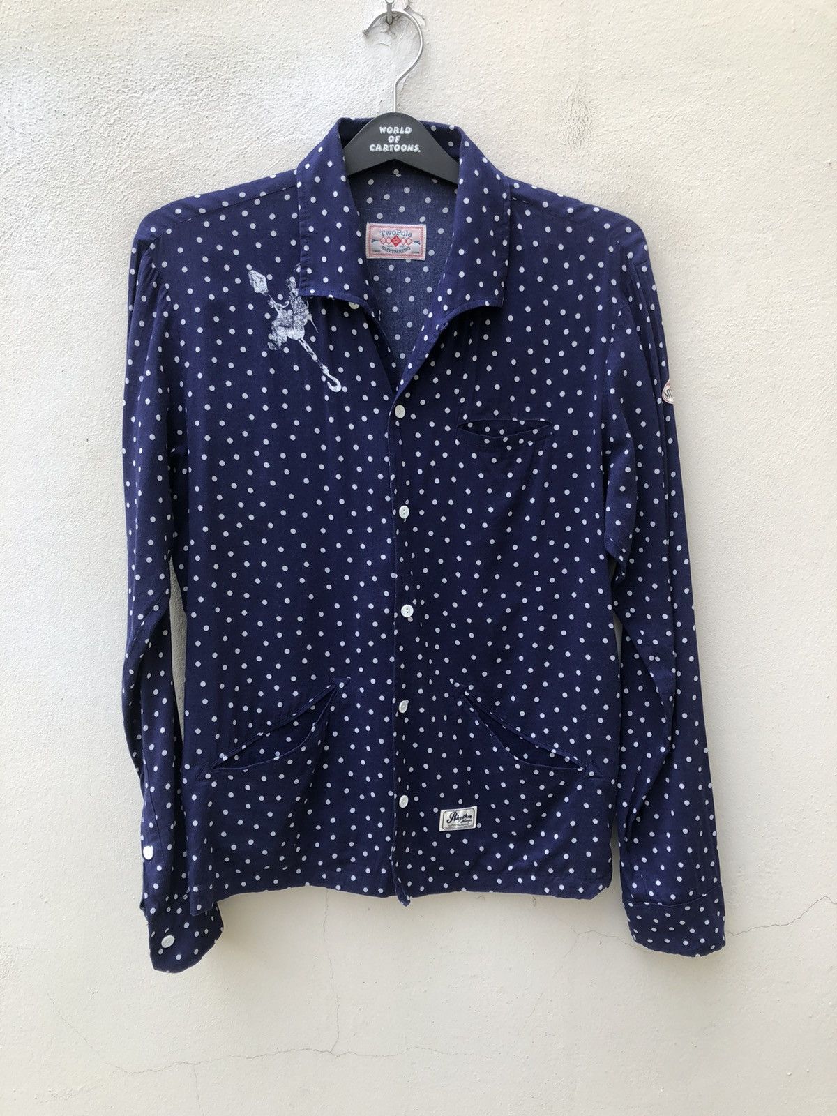 SHAREEF Rhythm King Two Pole Japan 2 Pocket Dot Rockabilly Shirt Size US M / EU 48-50 / 2 - 2 Thumbnail