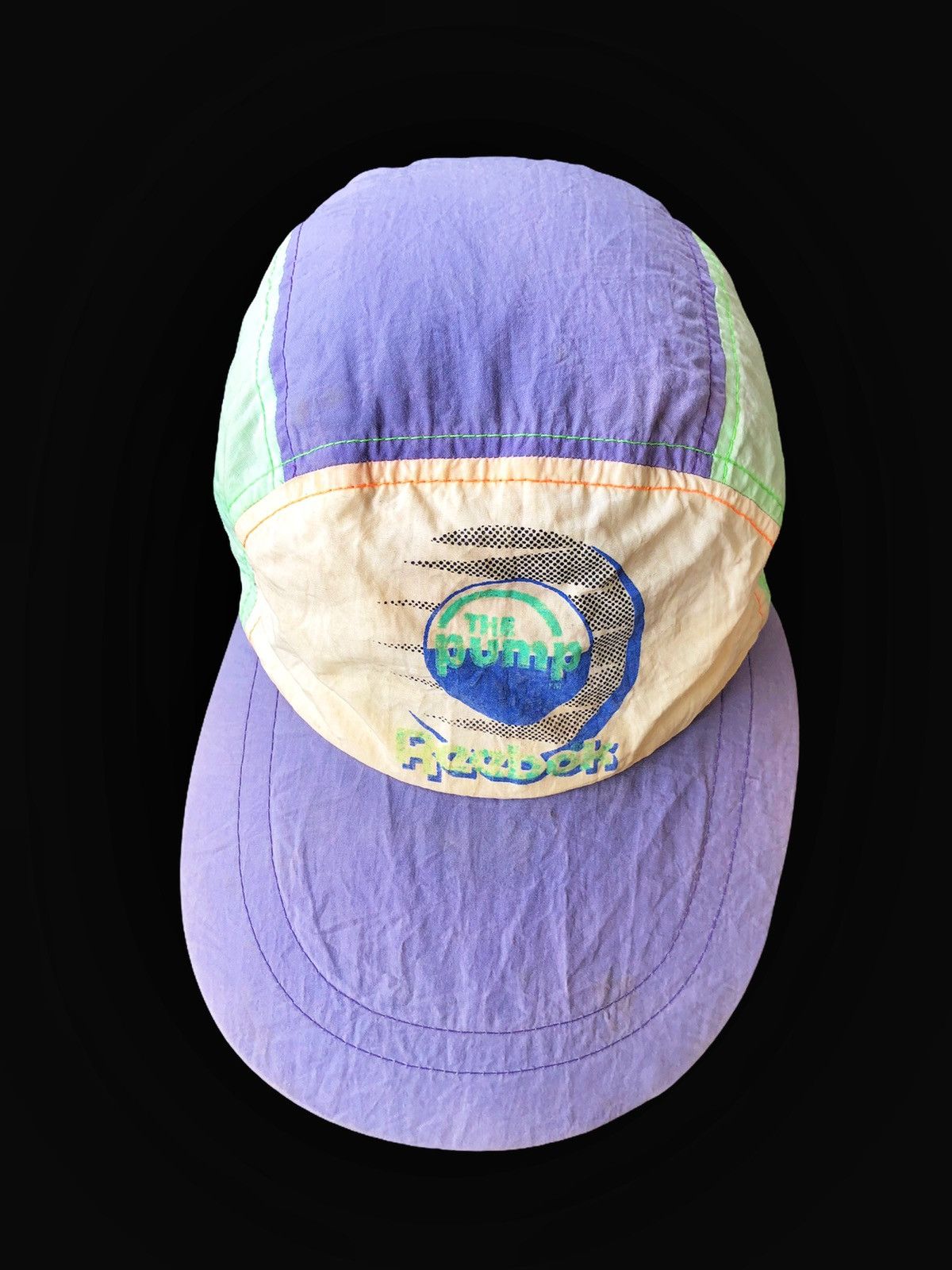 Reebok DOPE🔥90s Reebok The Pump Colorway 5 Panel Cap Hat Size ONE SIZE - 3 Thumbnail