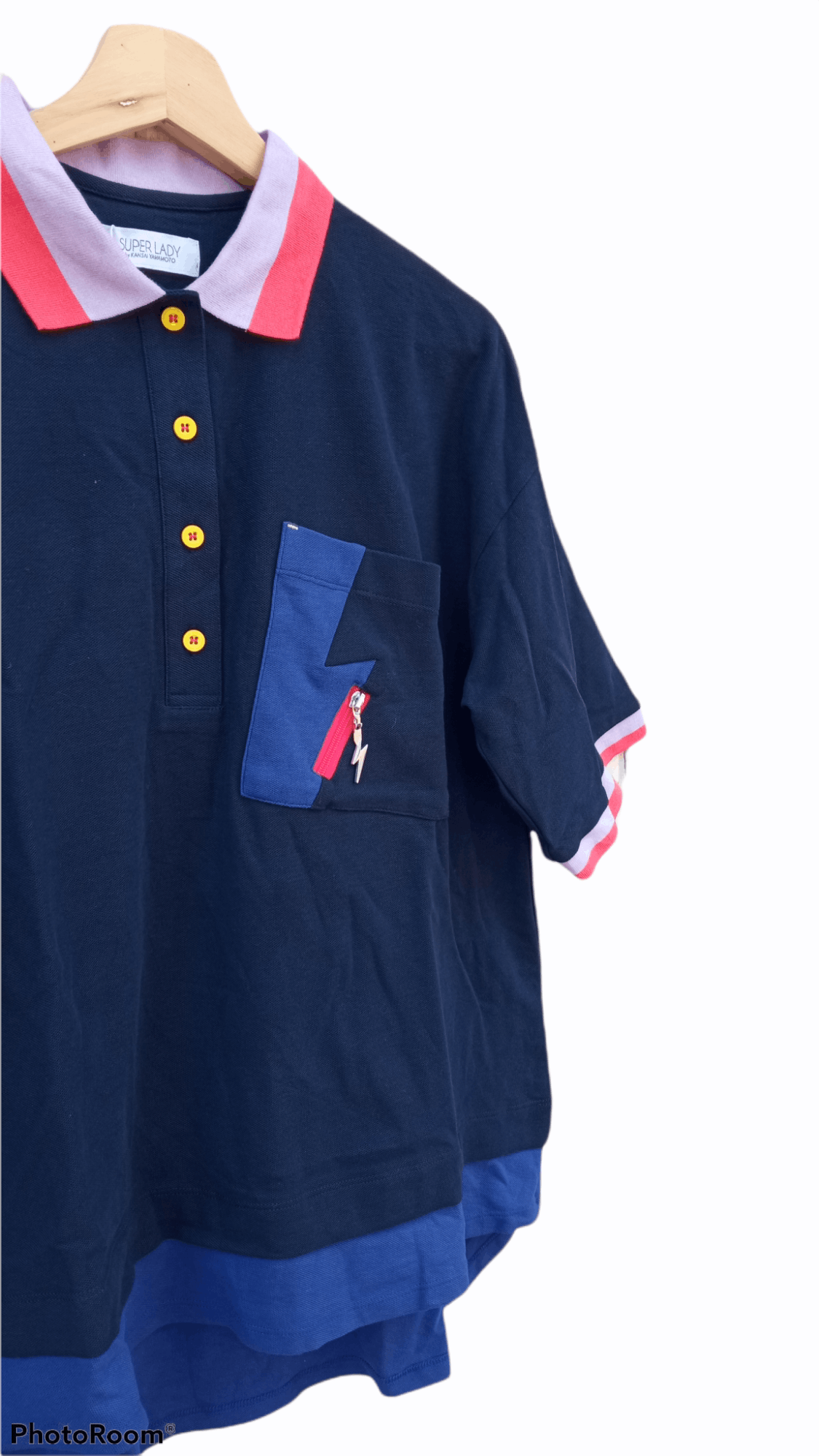 Japanese Brand × Kansai Yamamoto × Vintage 🔥🔥Super Lady Kansai Yamamoto Polo T-Shirt Size US M / EU 48-50 / 2 - 6 Thumbnail