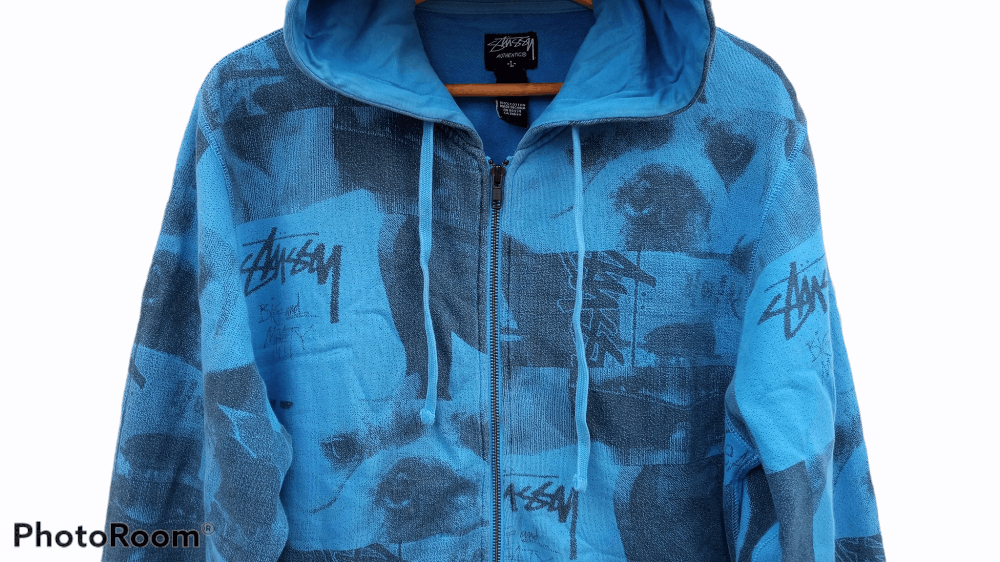 Stussy × Vintage 🔥🔥Vintage Stussy Full Print Hoodie Jacket Size US L / EU 52-54 / 3 - 14 Thumbnail