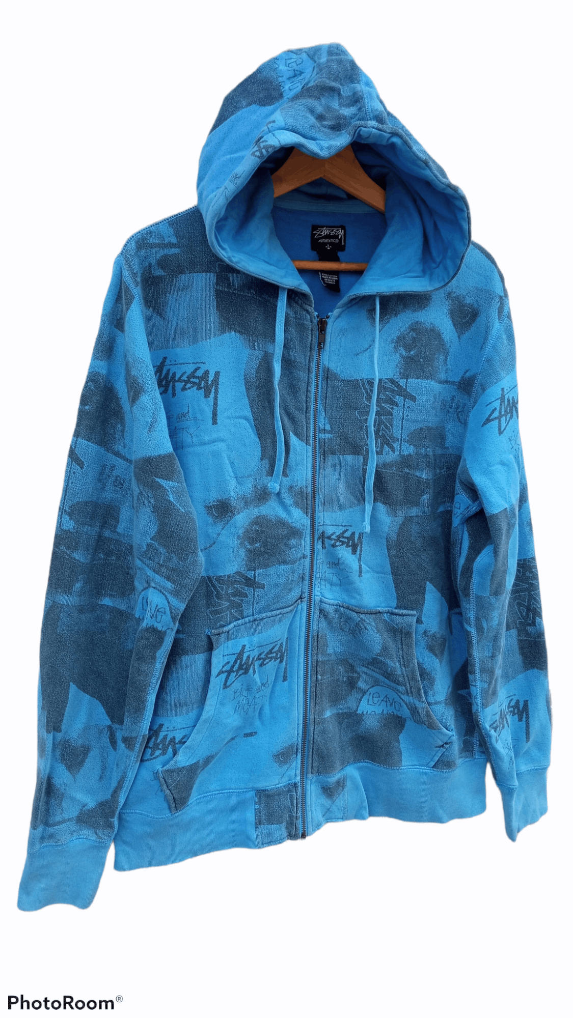 Stussy × Vintage 🔥🔥Vintage Stussy Full Print Hoodie Jacket Size US L / EU 52-54 / 3 - 2 Thumbnail