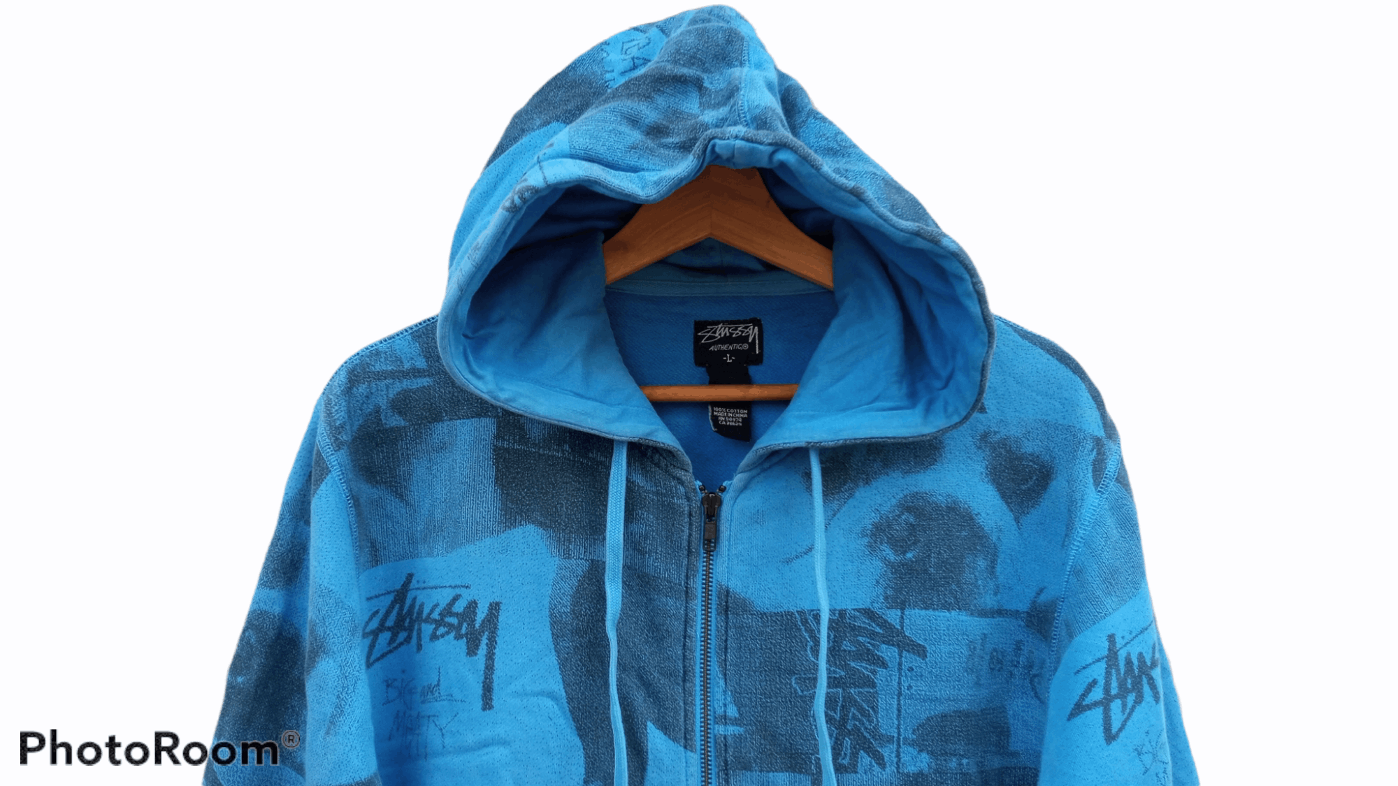 Stussy × Vintage 🔥🔥Vintage Stussy Full Print Hoodie Jacket Size US L / EU 52-54 / 3 - 13 Thumbnail