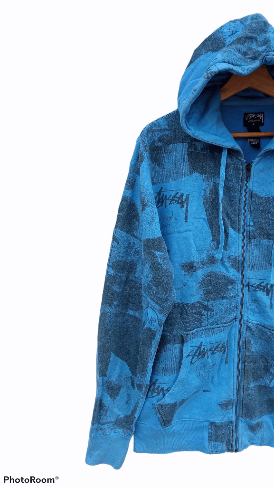 Stussy × Vintage 🔥🔥Vintage Stussy Full Print Hoodie Jacket Size US L / EU 52-54 / 3 - 4 Thumbnail