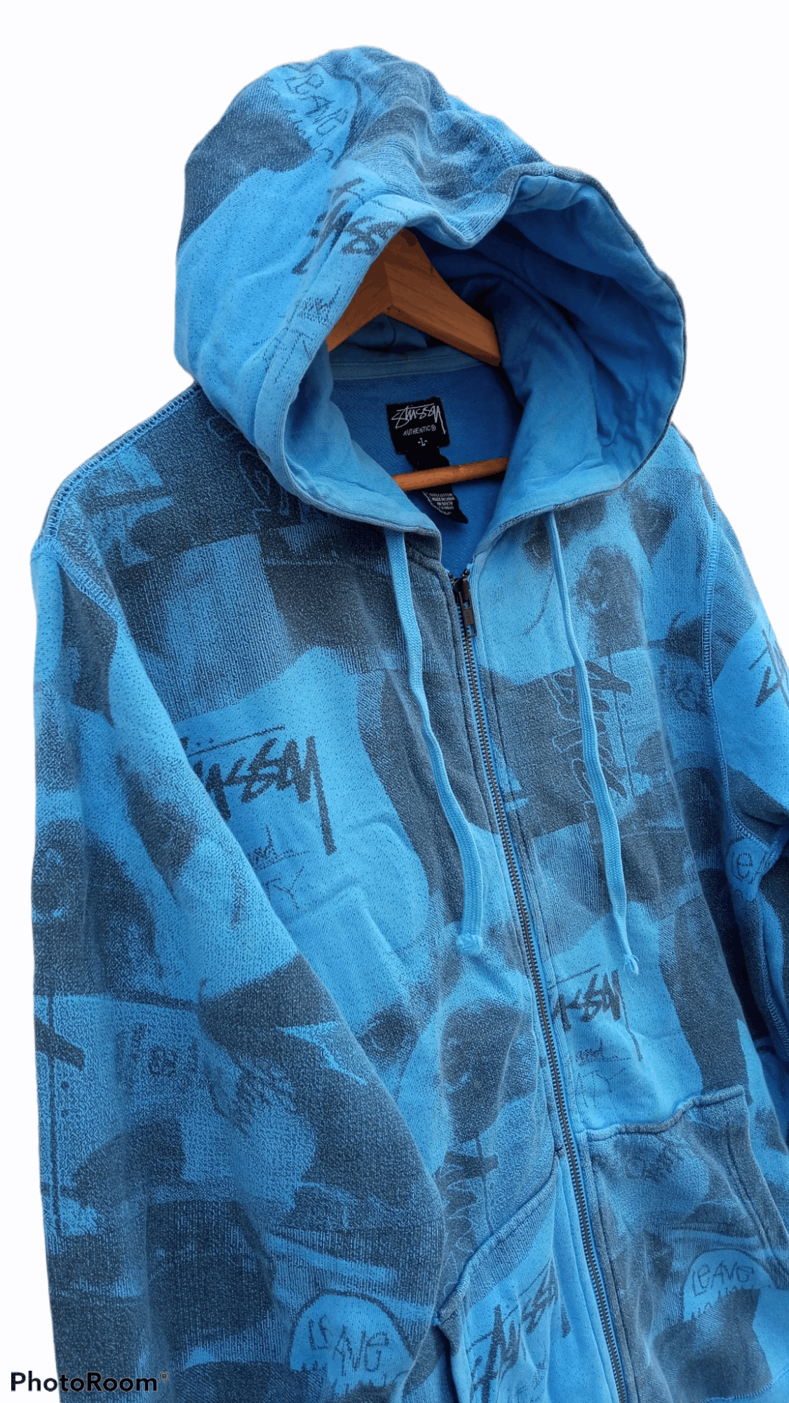Stussy × Vintage 🔥🔥Vintage Stussy Full Print Hoodie Jacket Size US L / EU 52-54 / 3 - 6 Thumbnail